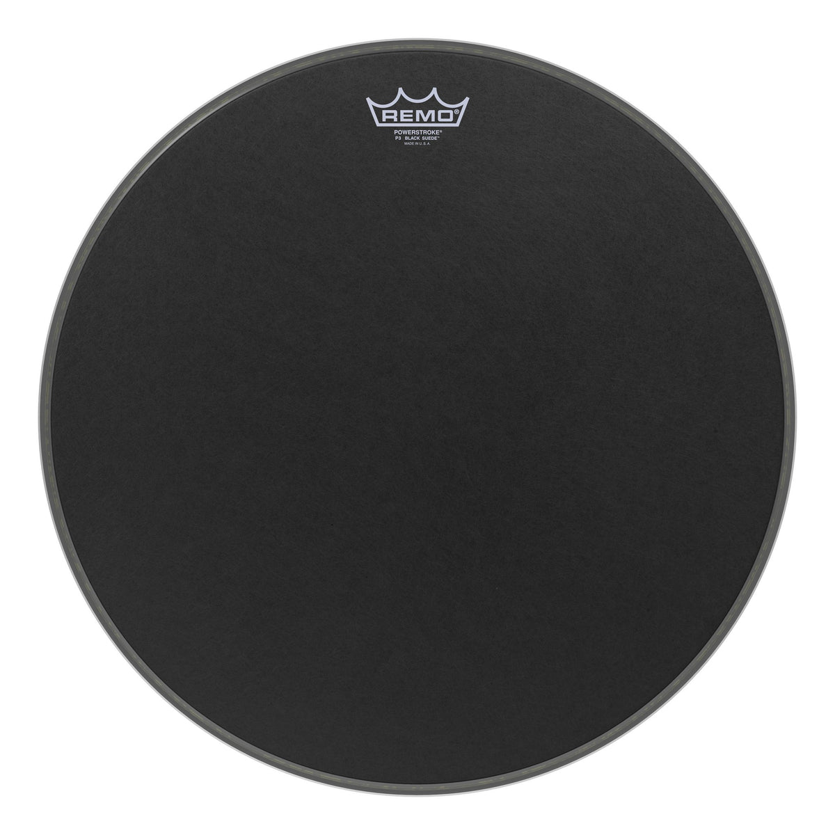 Product Cover for Bass, Powerstroke 3, Ambassador, Black Suede, 18" Diameter