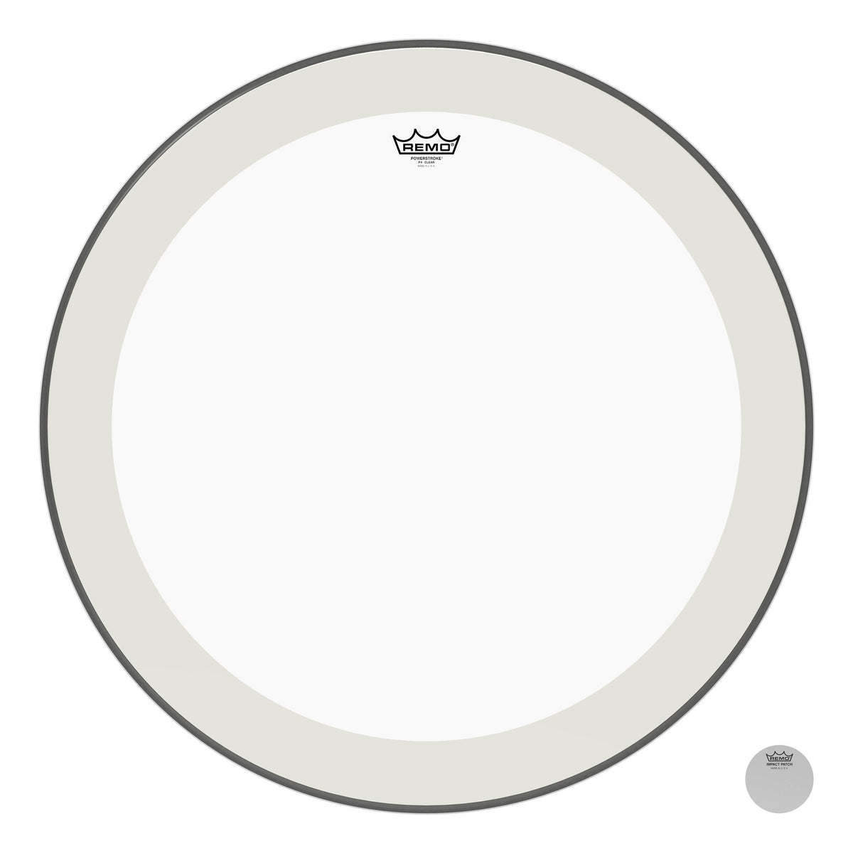 Product Cover for Bass, Powerstroke 4, Clear, 28" Diameter, With Impact Patch
