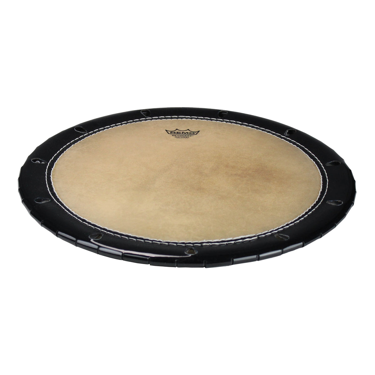 Product Cover for Taiko Drumhead, Okedaiko, Skyndeep Natural Calfskin, 17.5" Od, 13" Crown Dia., Black Ed