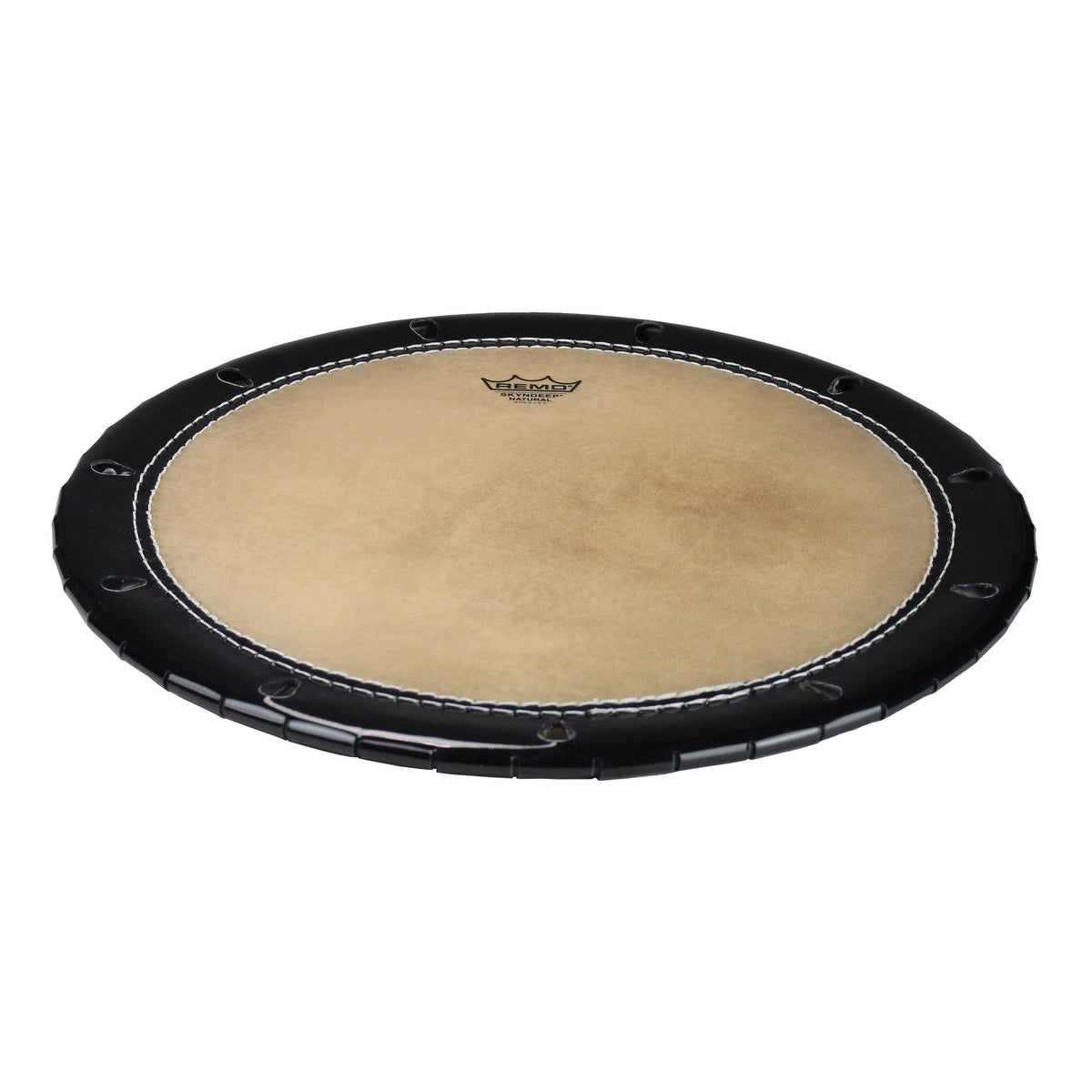 Product Cover for Taiko Drumhead, Okedaiko, Skyndeep Natural Calfskin, 19" Od, 15" Crown Dia., Black Edge