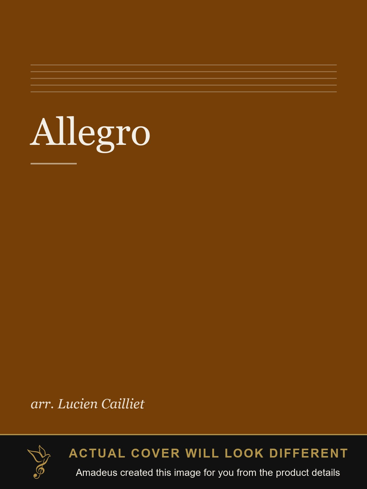 Allegro - Amadeus created this image from the product details; the actual cover will look different