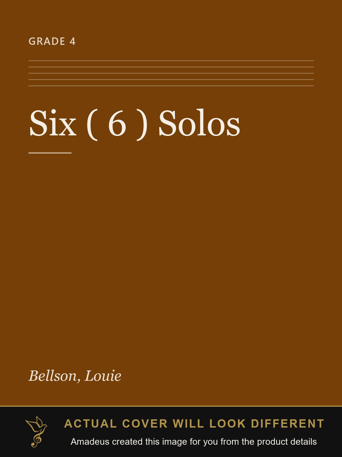 Six ( 6 ) Solos - Amadeus created this image from the product details; the actual cover will look different