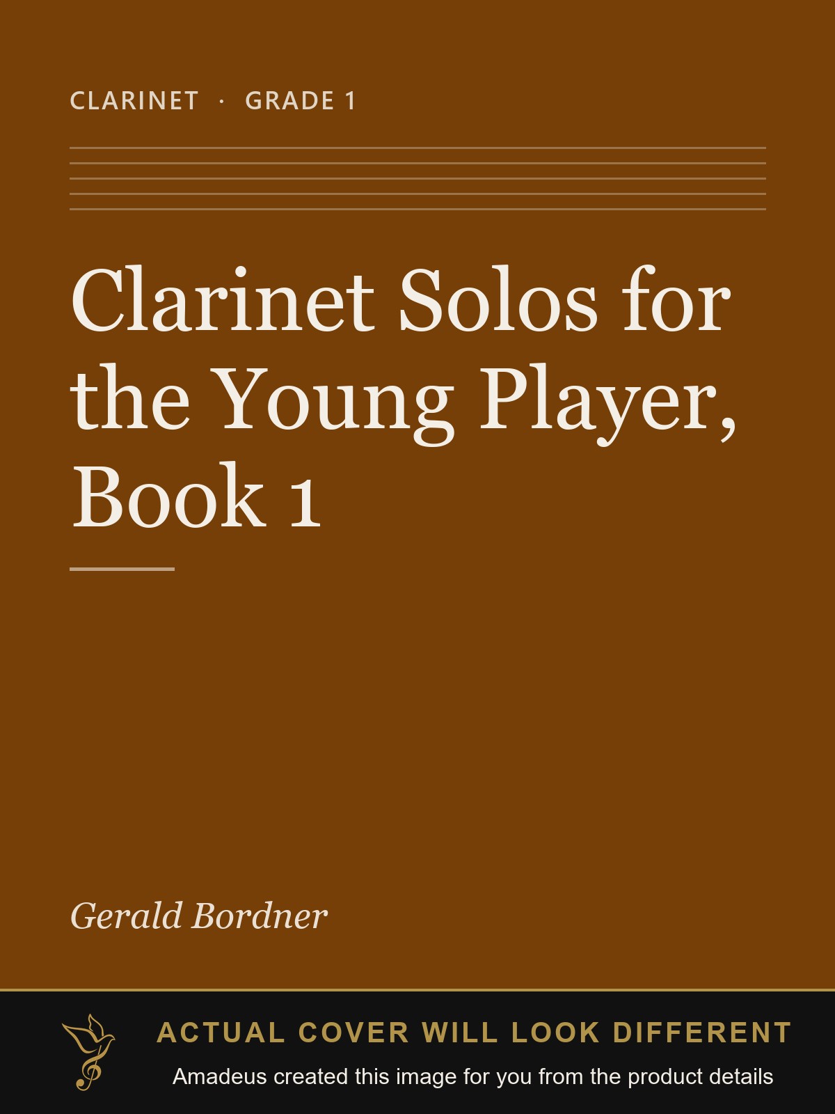 Clarinet Solos for the  Young Player, Book 1 - Amadeus created this image from the product details; the actual cover will look different