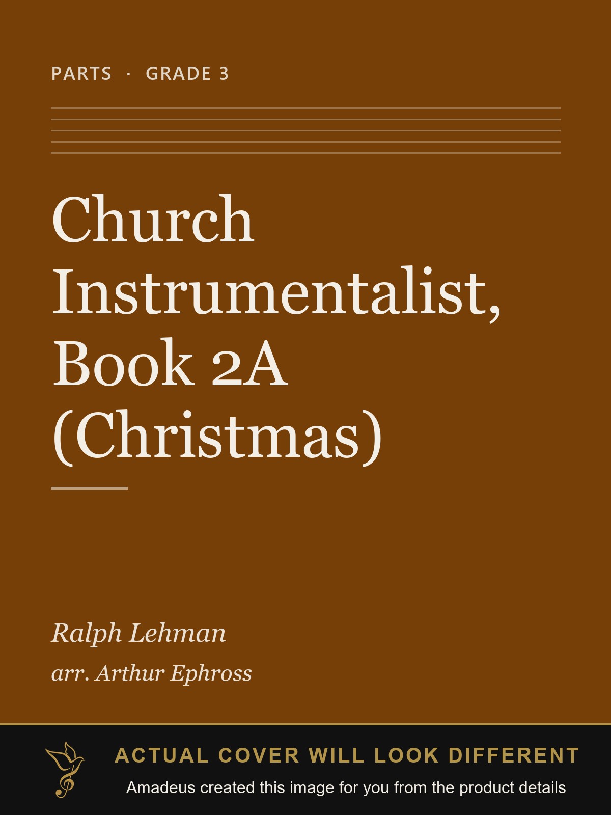 Church Instrumentalist, Book 2A (Christmas) - Amadeus created this image from the product details; the actual cover will look different