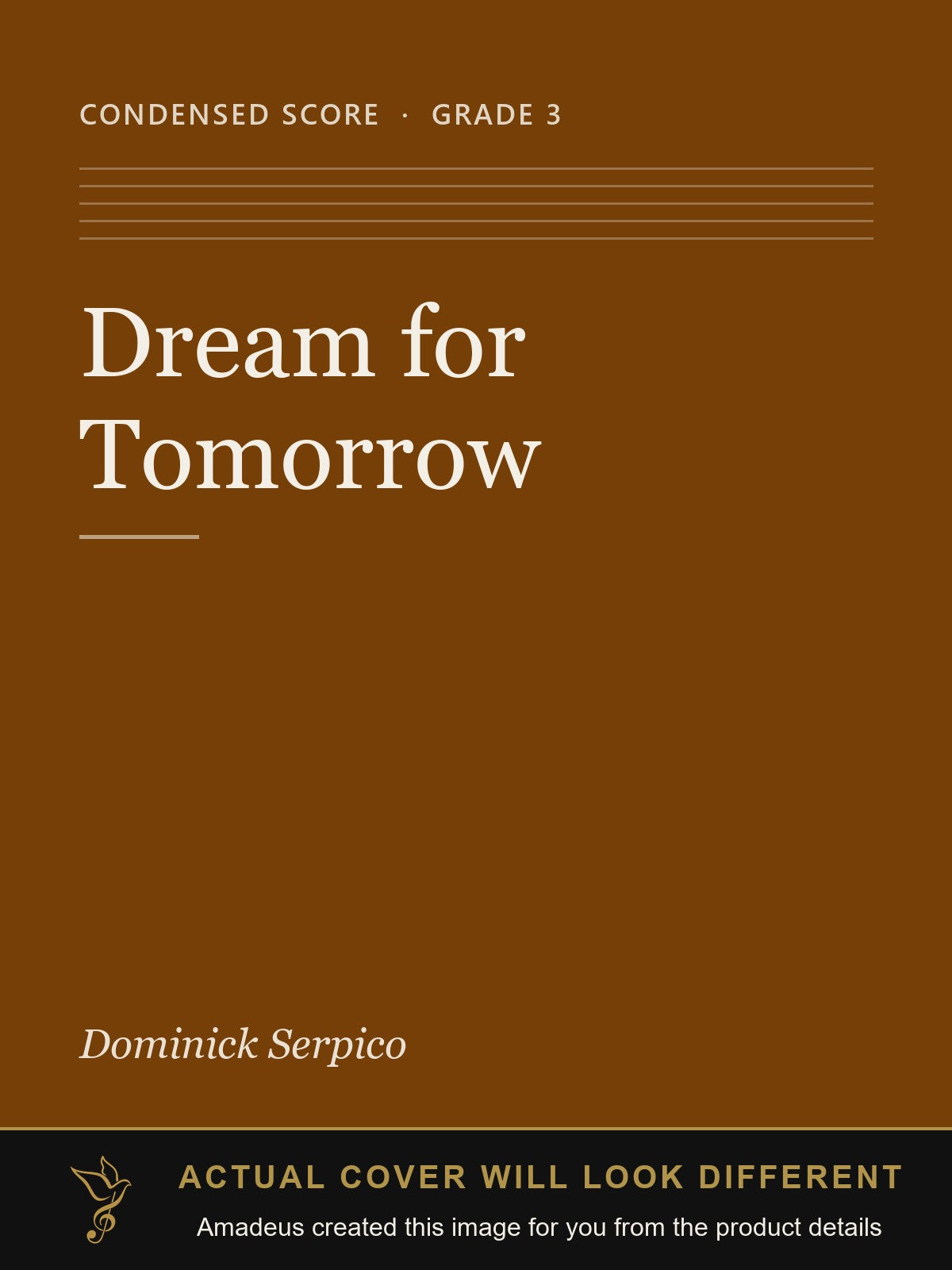 Dream for Tomorrow - Amadeus created this image from the product details; the actual cover will look different