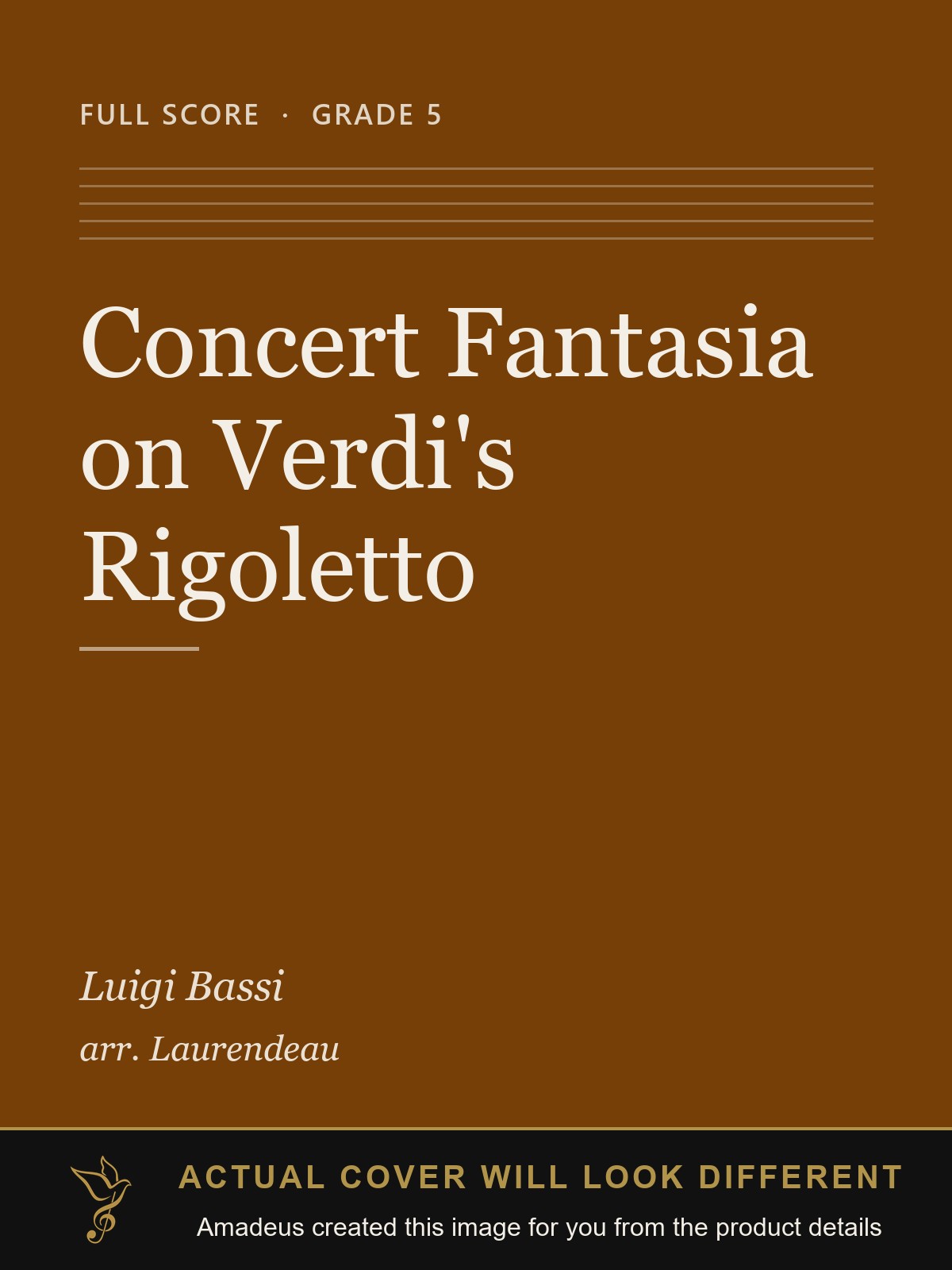 Concert Fantasia on Verdi's Rigoletto - Amadeus created this image from the product details; the actual cover will look different
