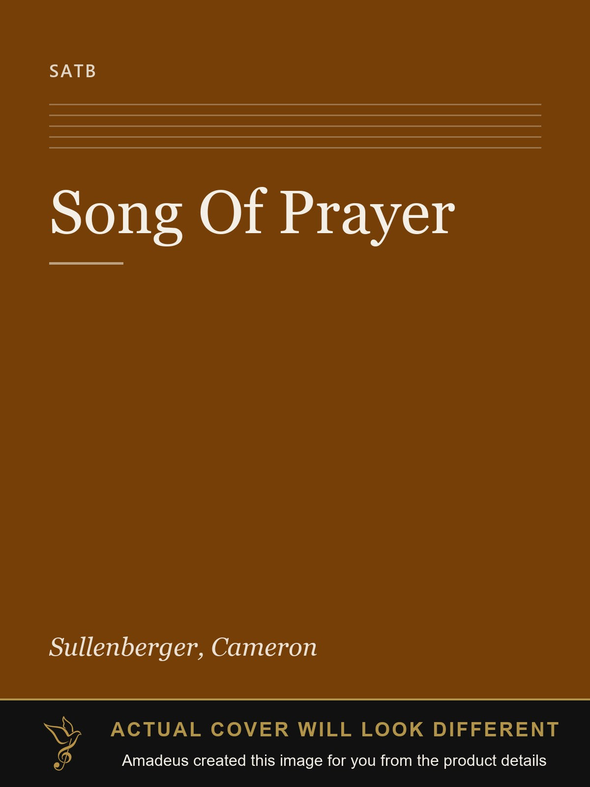 Song Of Prayer - Amadeus created this image from the product details; the actual cover will look different