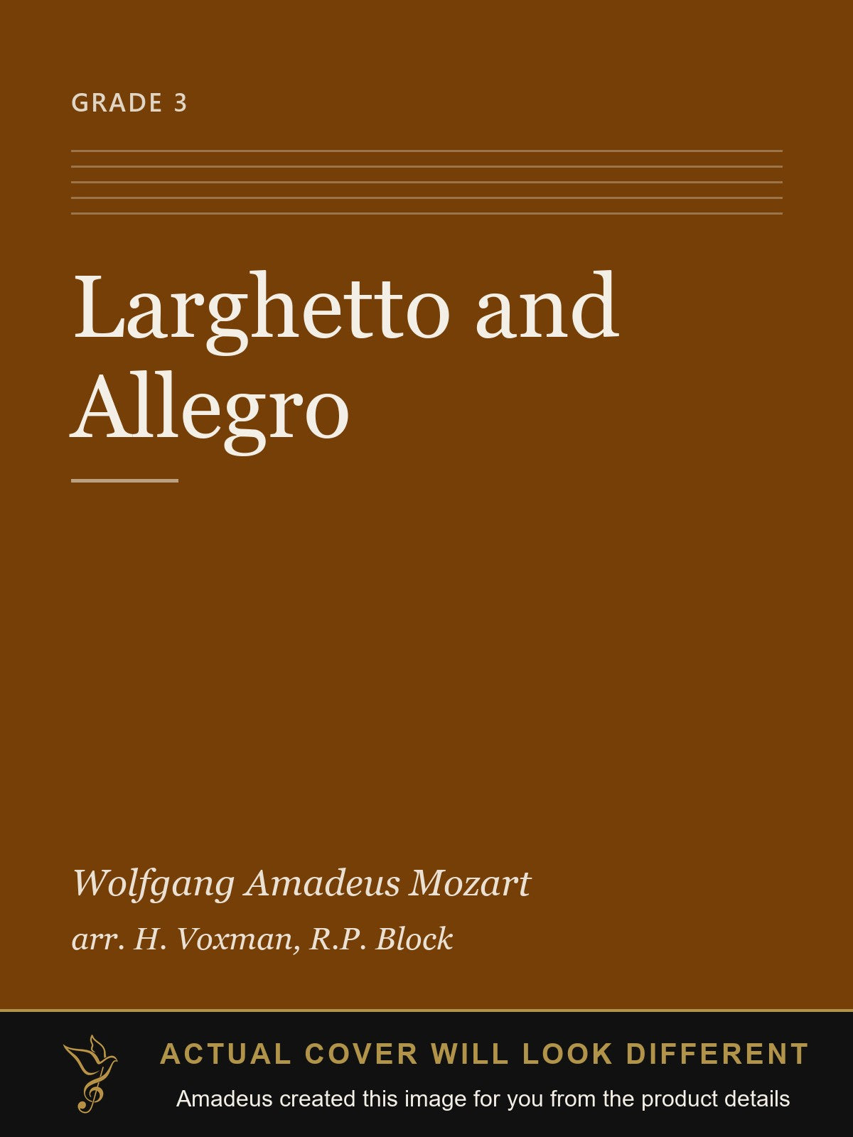 Larghetto and Allegro - Amadeus created this image from the product details; the actual cover will look different
