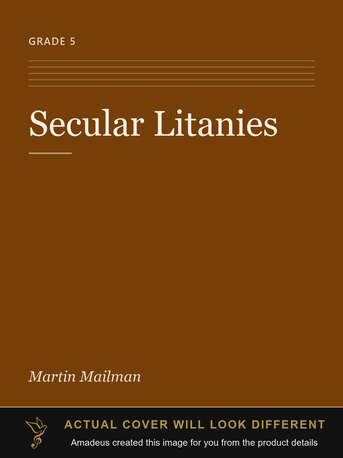 Secular Litanies - Amadeus created this image from the product details; the actual cover will look different