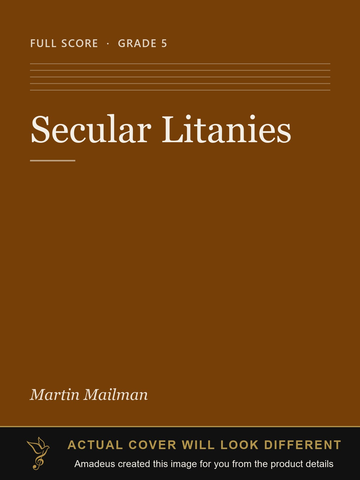 Secular Litanies - Amadeus created this image from the product details; the actual cover will look different