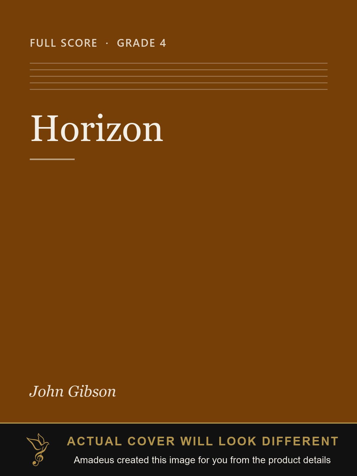 Horizon - Amadeus created this image from the product details; the actual cover will look different