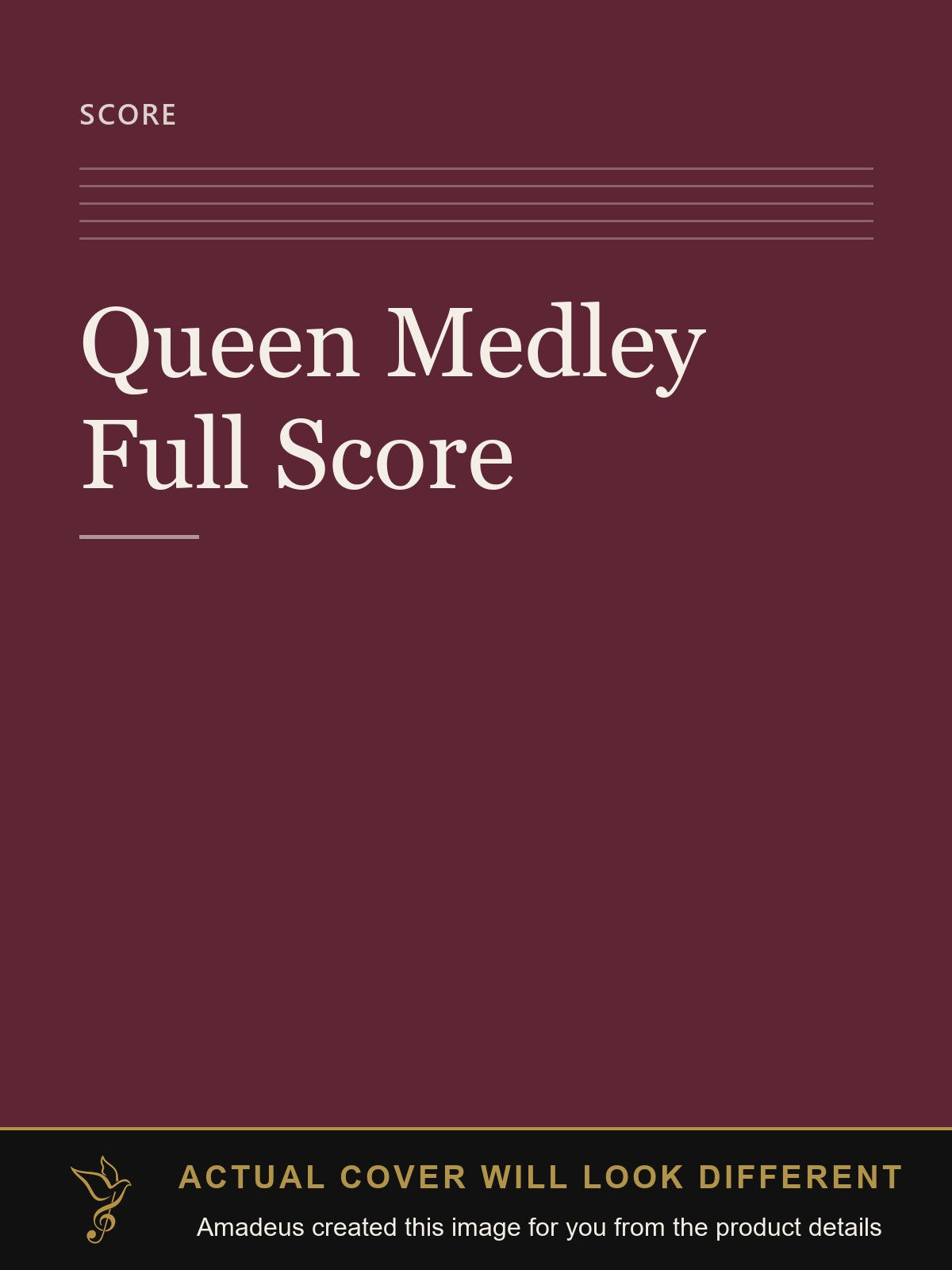 Queen Medley Full Score - Amadeus created this image from the product details; the actual cover will look different