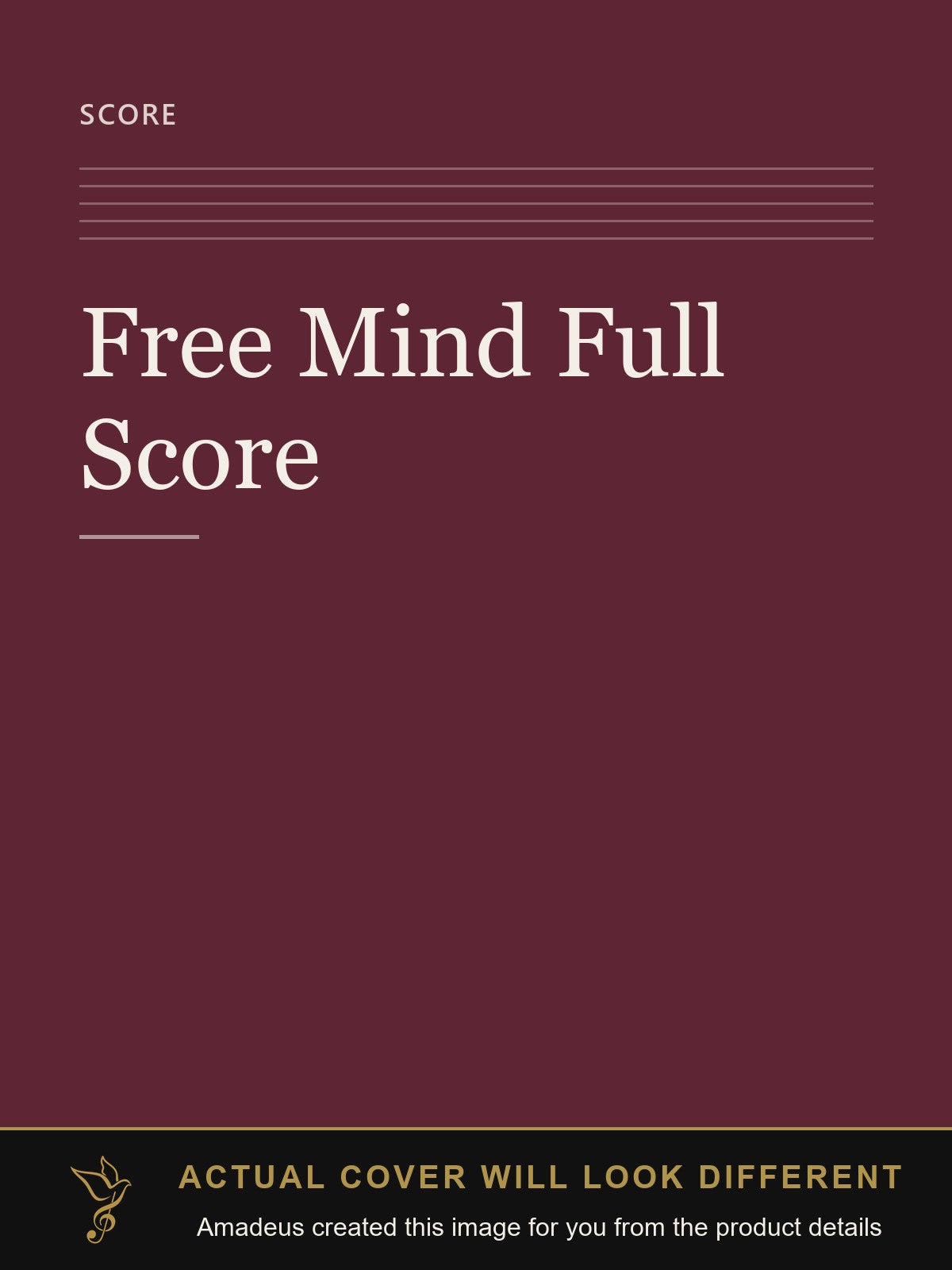 Free Mind Full Score - Amadeus created this image from the product details; the actual cover will look different
