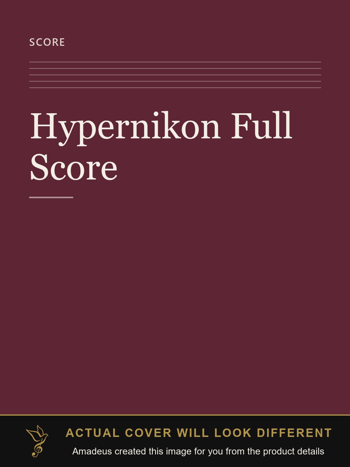Hypernikon Full Score - Amadeus created this image from the product details; the actual cover will look different