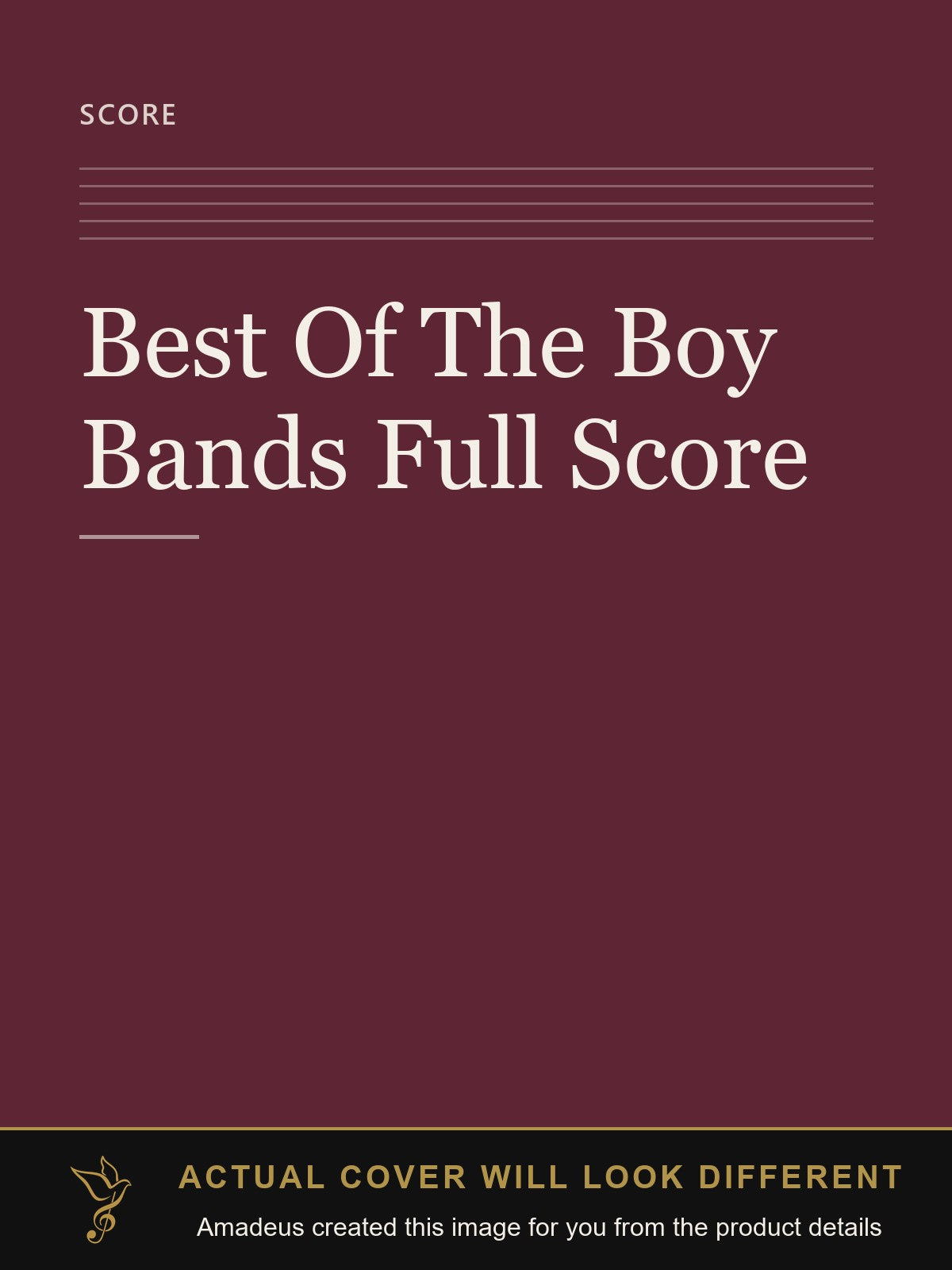Best Of The Boy Bands Full Score - Amadeus created this image from the product details; the actual cover will look different