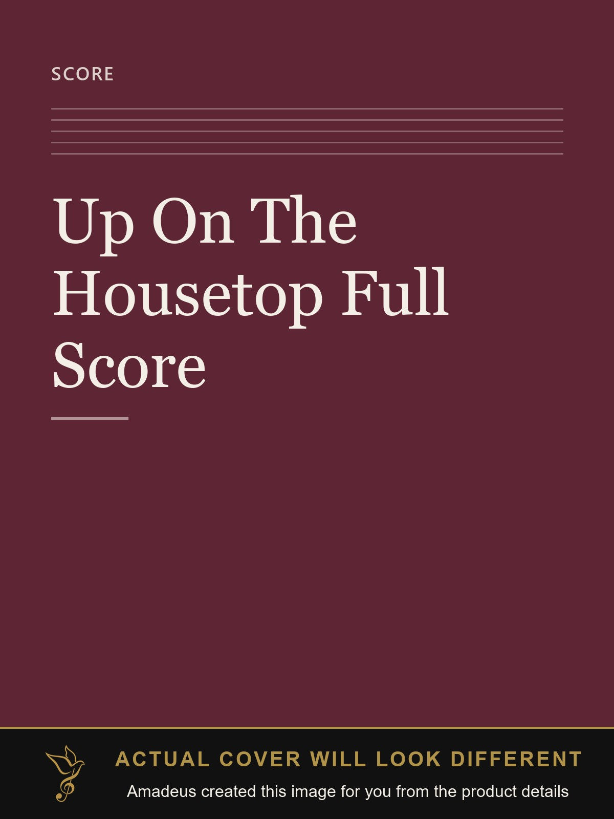 Up On The Housetop Full Score - Amadeus created this image from the product details; the actual cover will look different