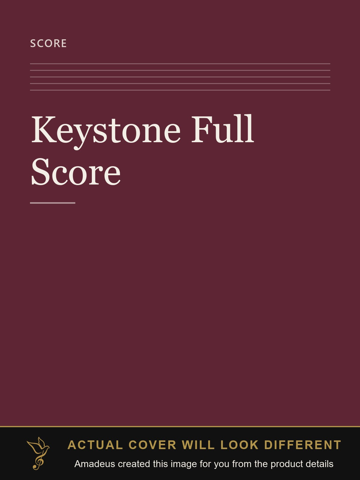 Keystone Full Score - Amadeus created this image from the product details; the actual cover will look different