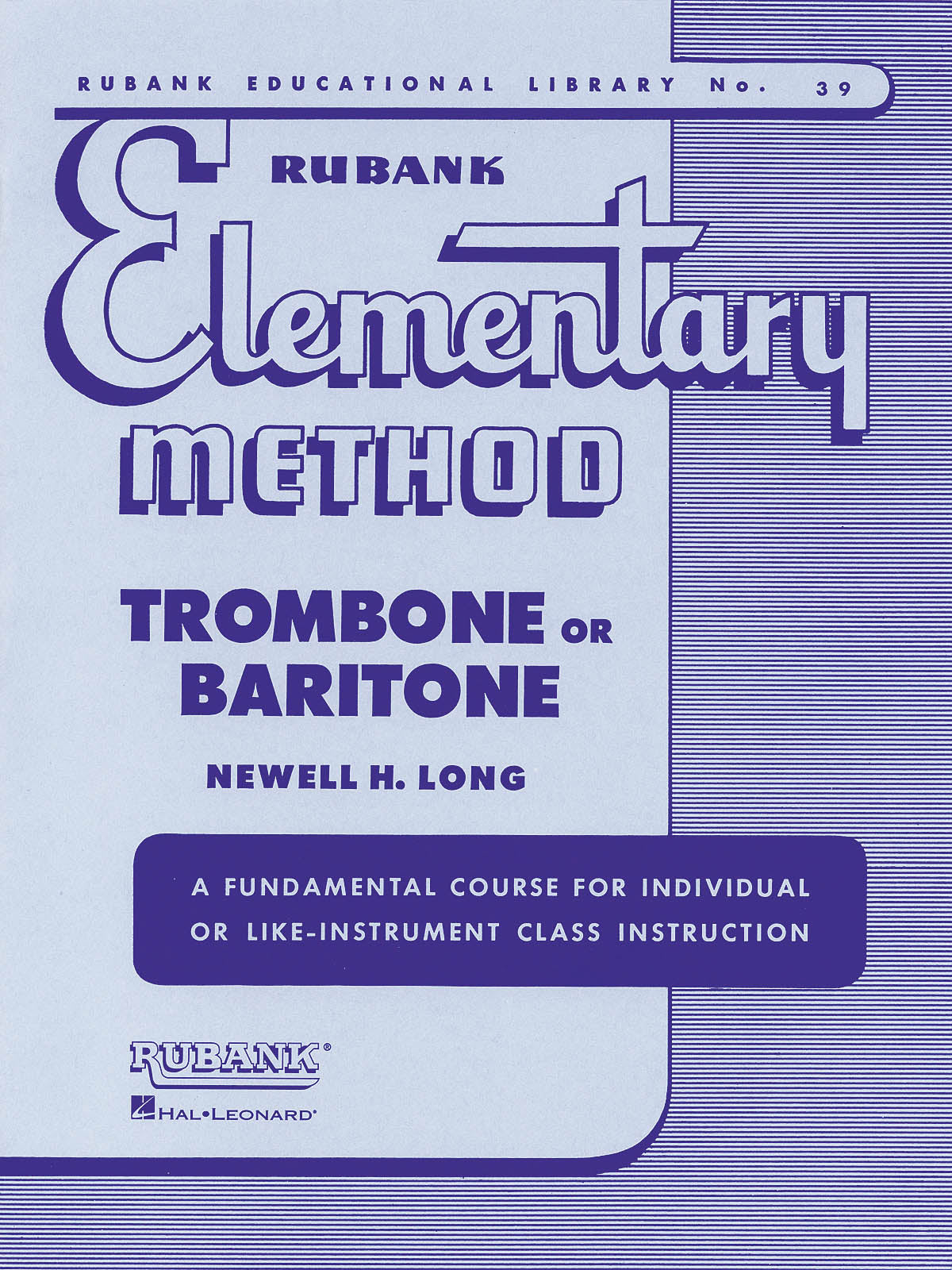 Product Cover for Rubank Elementary Method - Trombone or Baritone