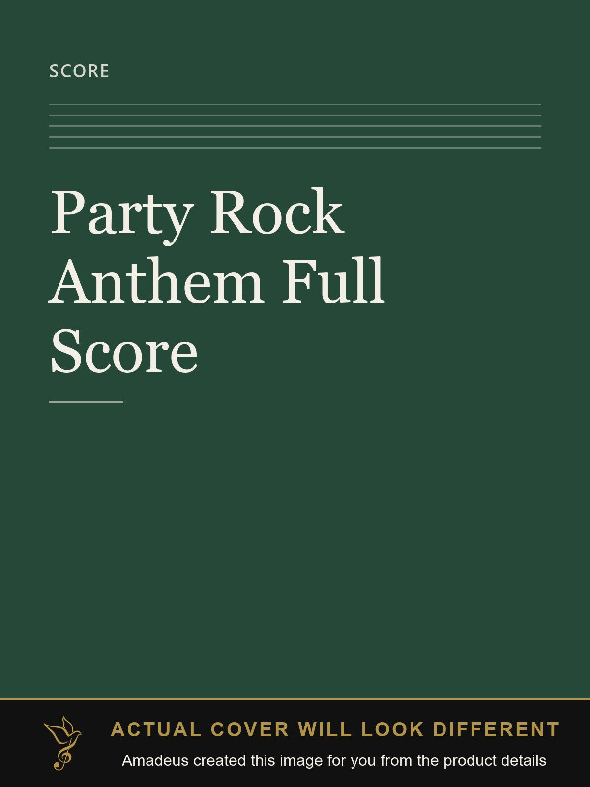 Party Rock Anthem Full Score - Amadeus created this image from the product details; the actual cover will look different