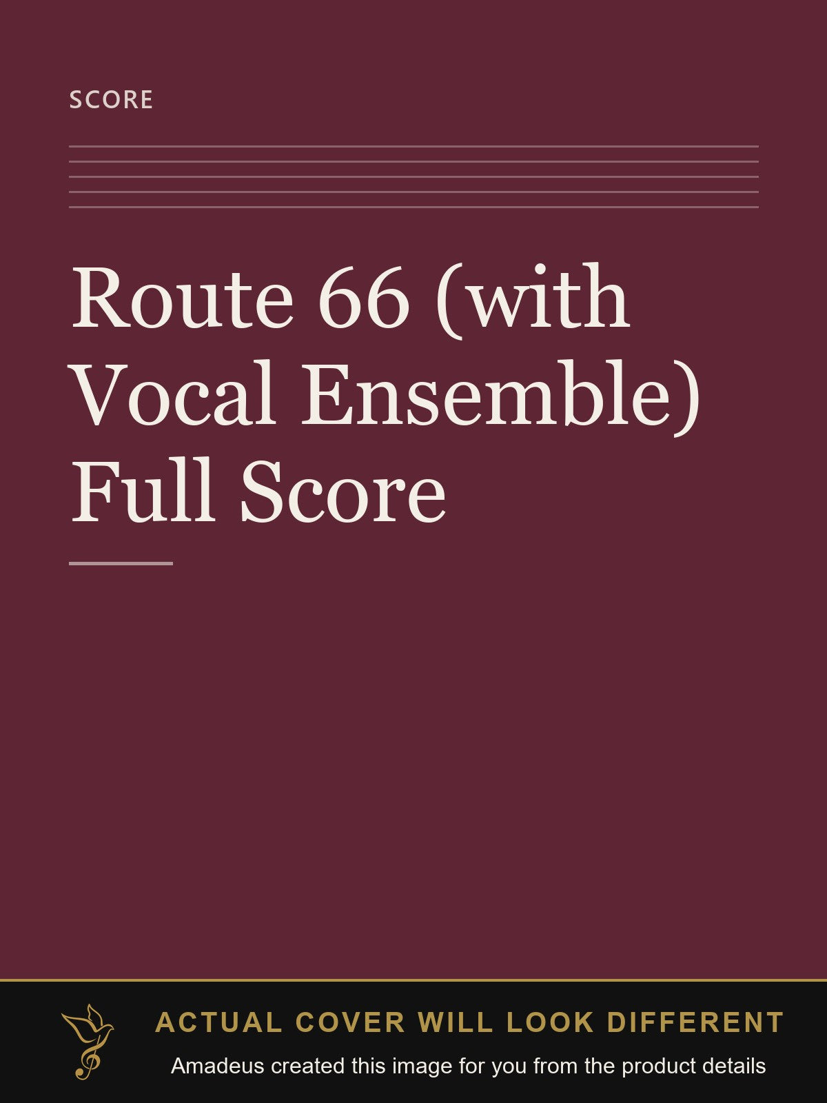 Route 66 (with Vocal Ensemble) Full Score - Amadeus created this image from the product details; the actual cover will look different