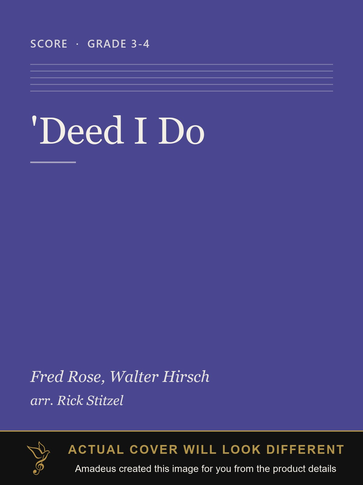 'Deed I Do - Amadeus created this image from the product details; the actual cover will look different