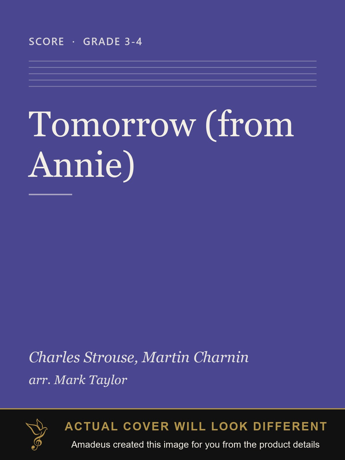 Tomorrow (from Annie) - Amadeus created this image from the product details; the actual cover will look different