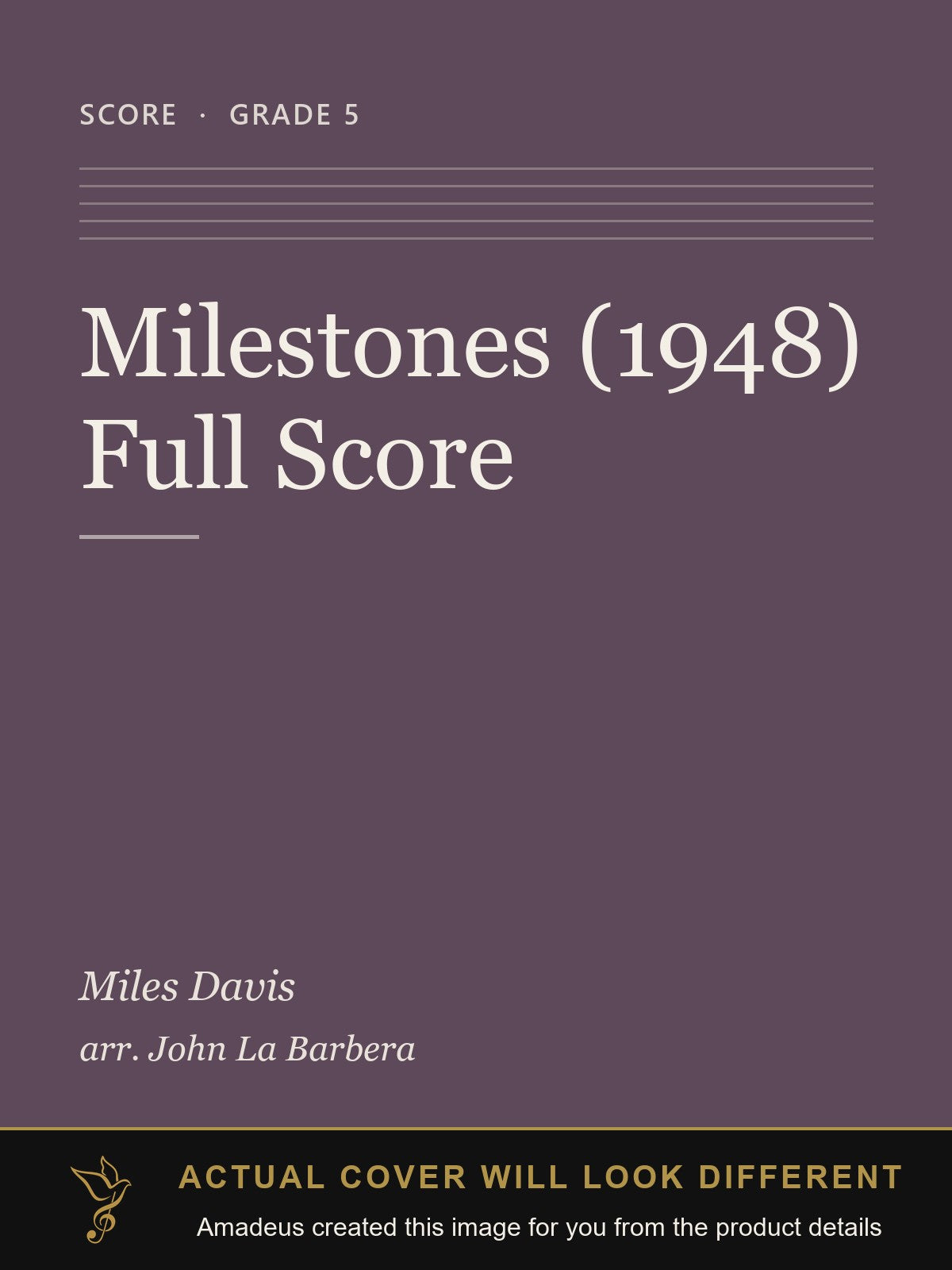 Milestones (1948) Full Score - Amadeus created this image from the product details; the actual cover will look different