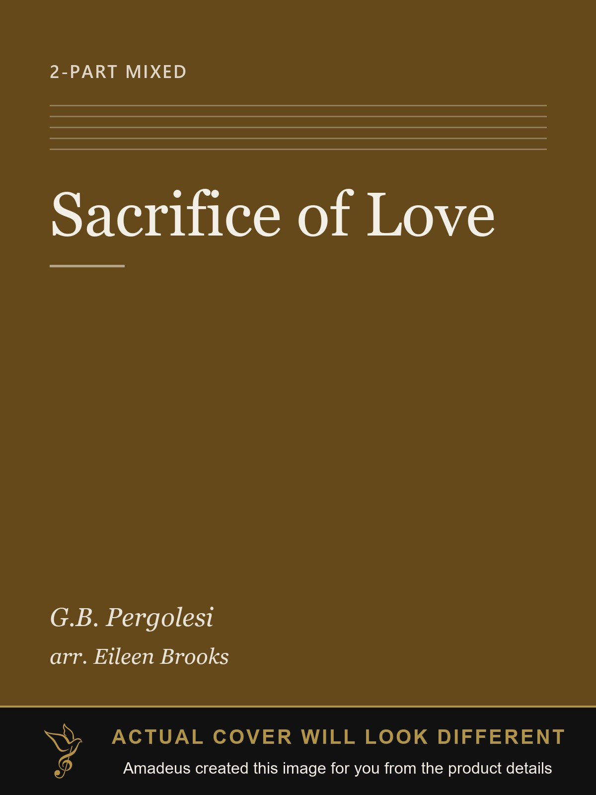 Sacrifice of Love - Amadeus created this image from the product details; the actual cover will look different