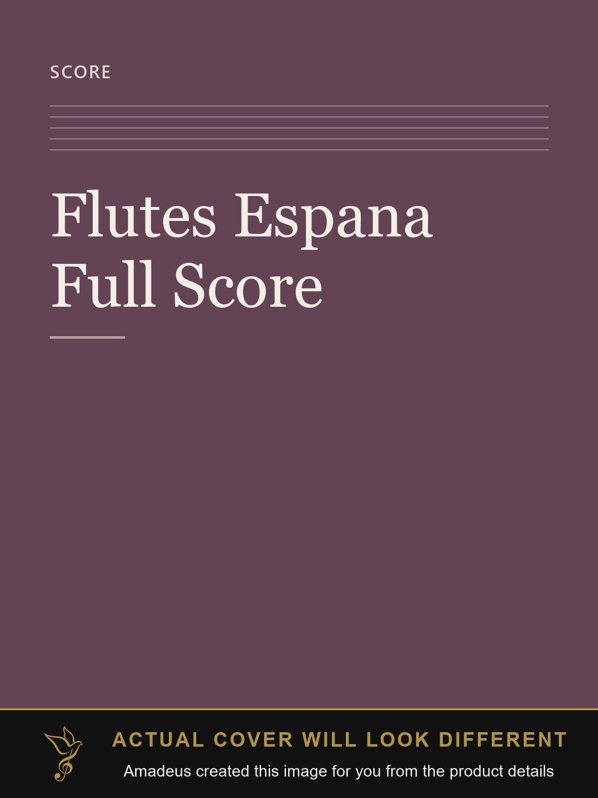 Flutes Espana Full Score - Amadeus created this image from the product details; the actual cover will look different