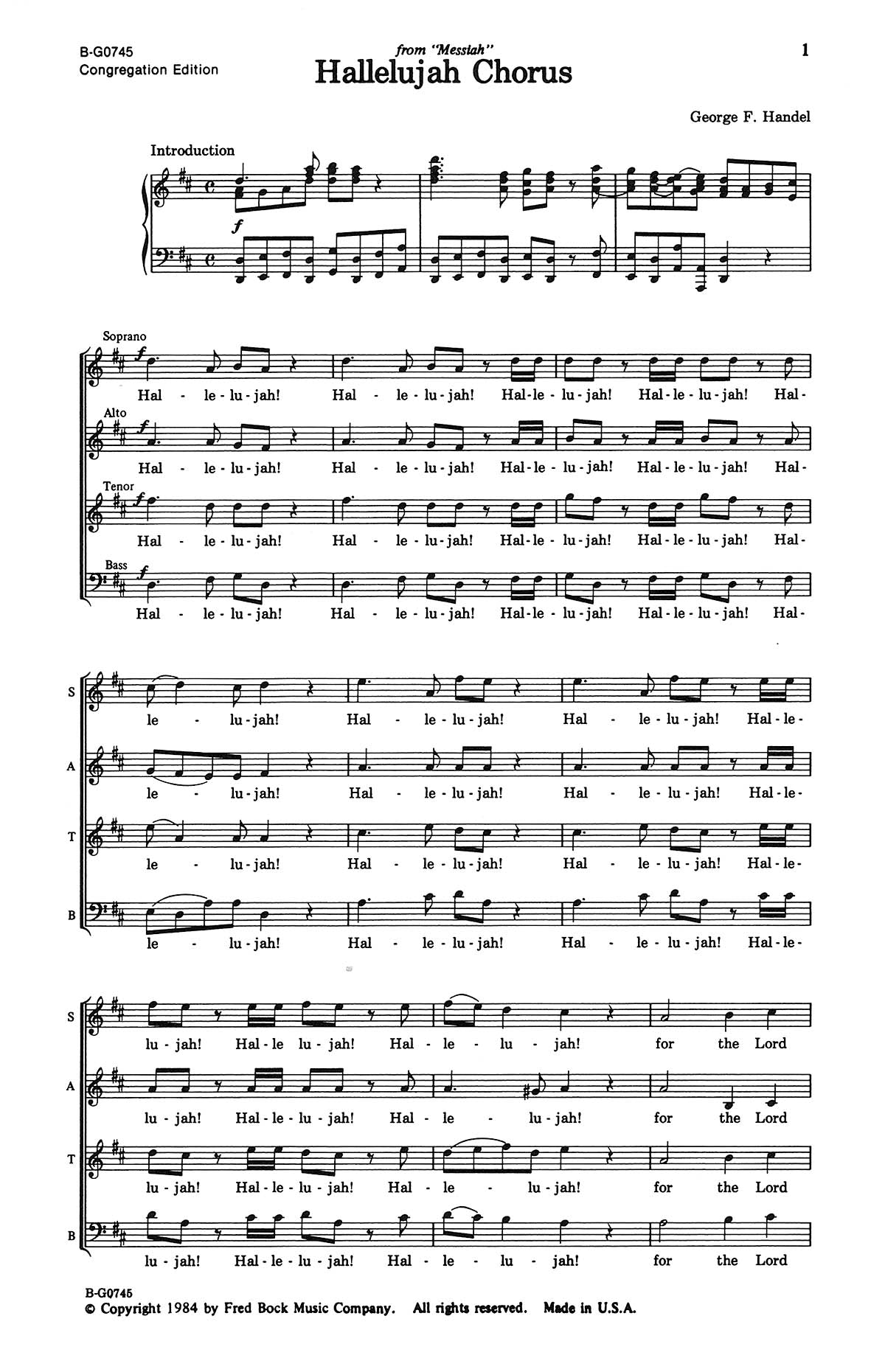 Product Cover for Hallelujah Chorus