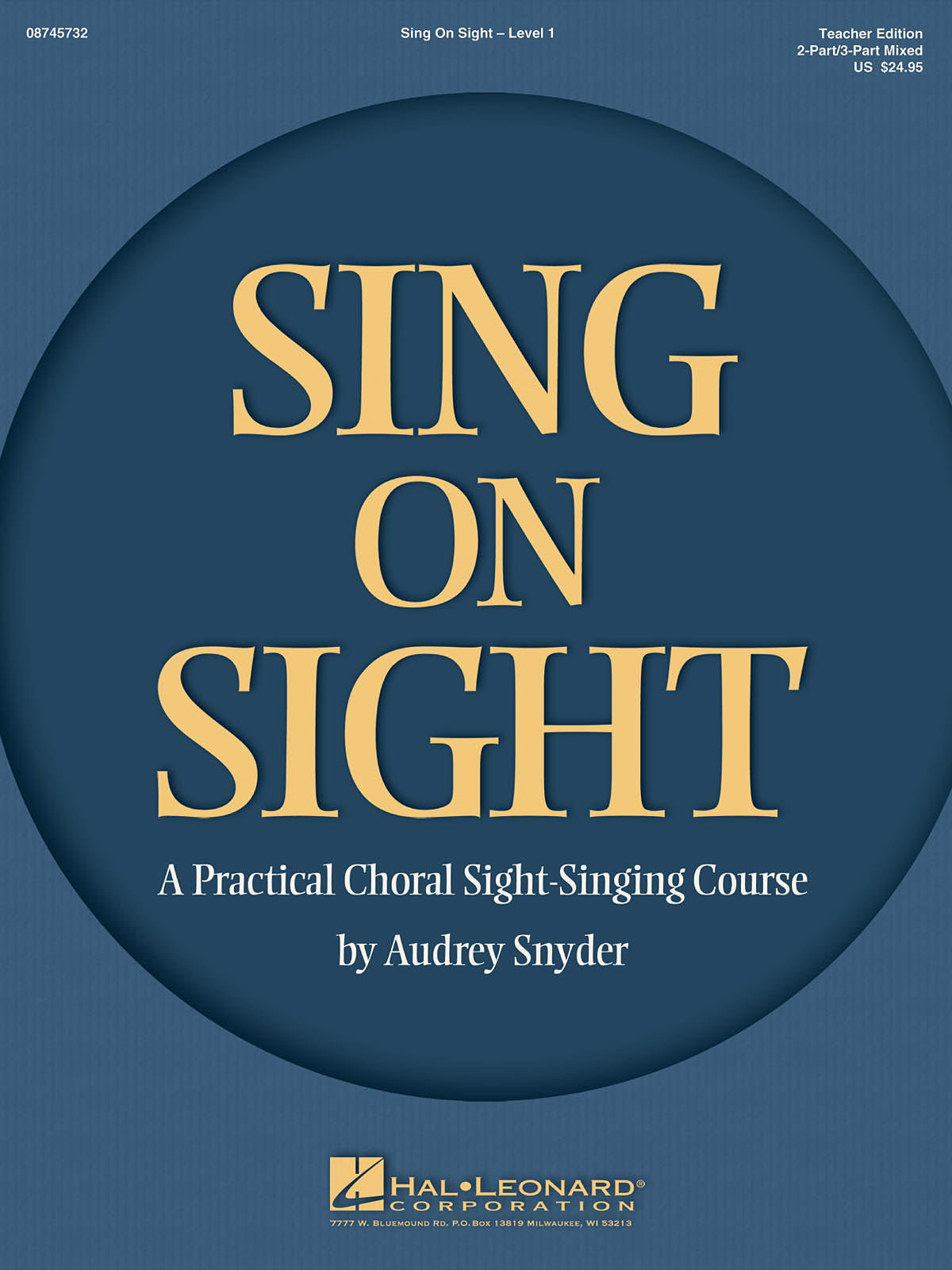 Product Cover for Sing on Sight – A Practical Choral Sight-Singing Course