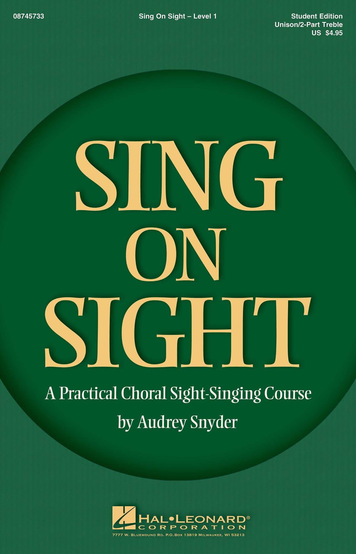 Product Cover for Sing on Sight – A Practical Choral Sight-Singing Course