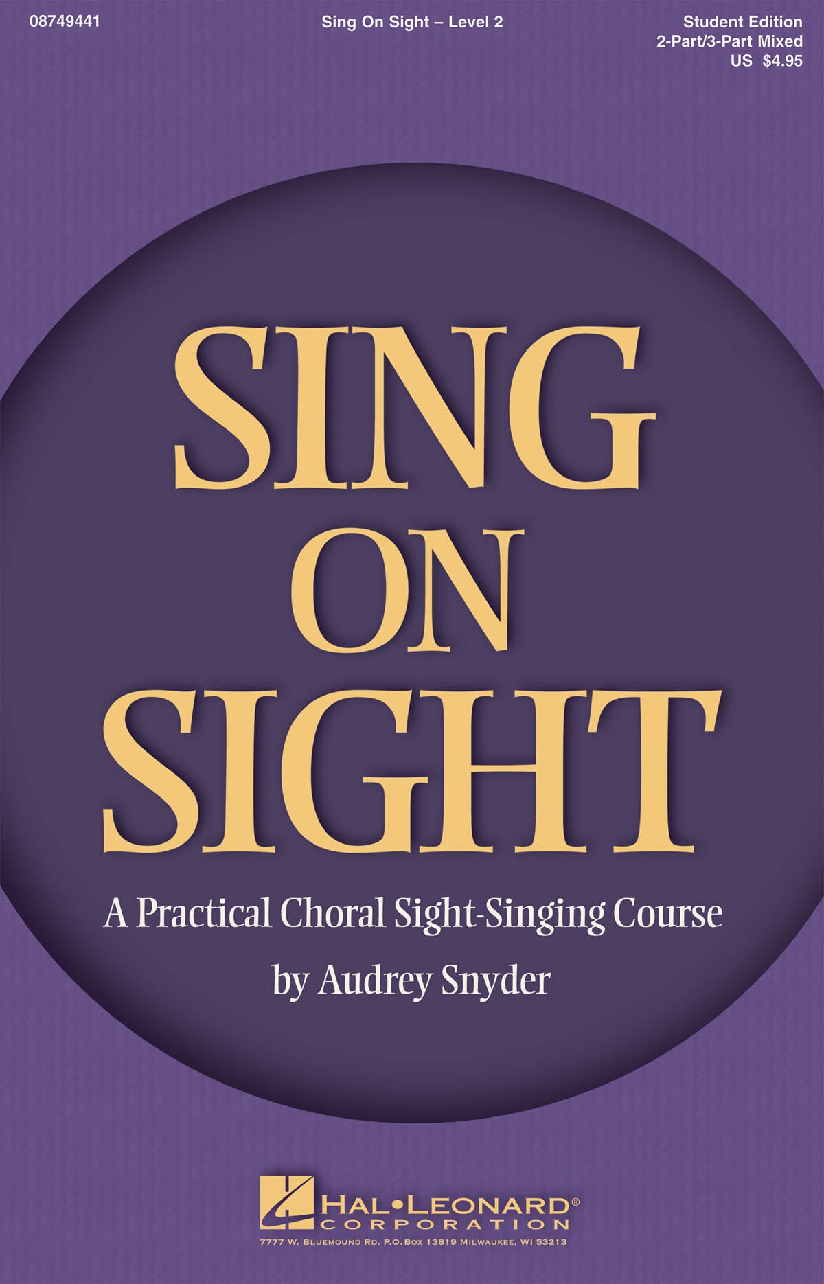 Product Cover for Sing on Sight – A Practical Choral Sight-Singing Course
