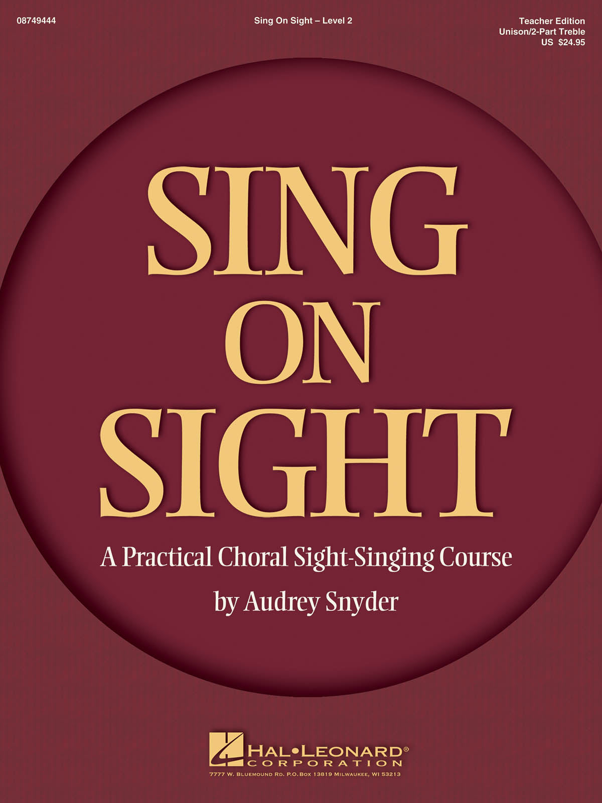 Product Cover for Sing on Sight – A Practical Choral Sight-Singing Course