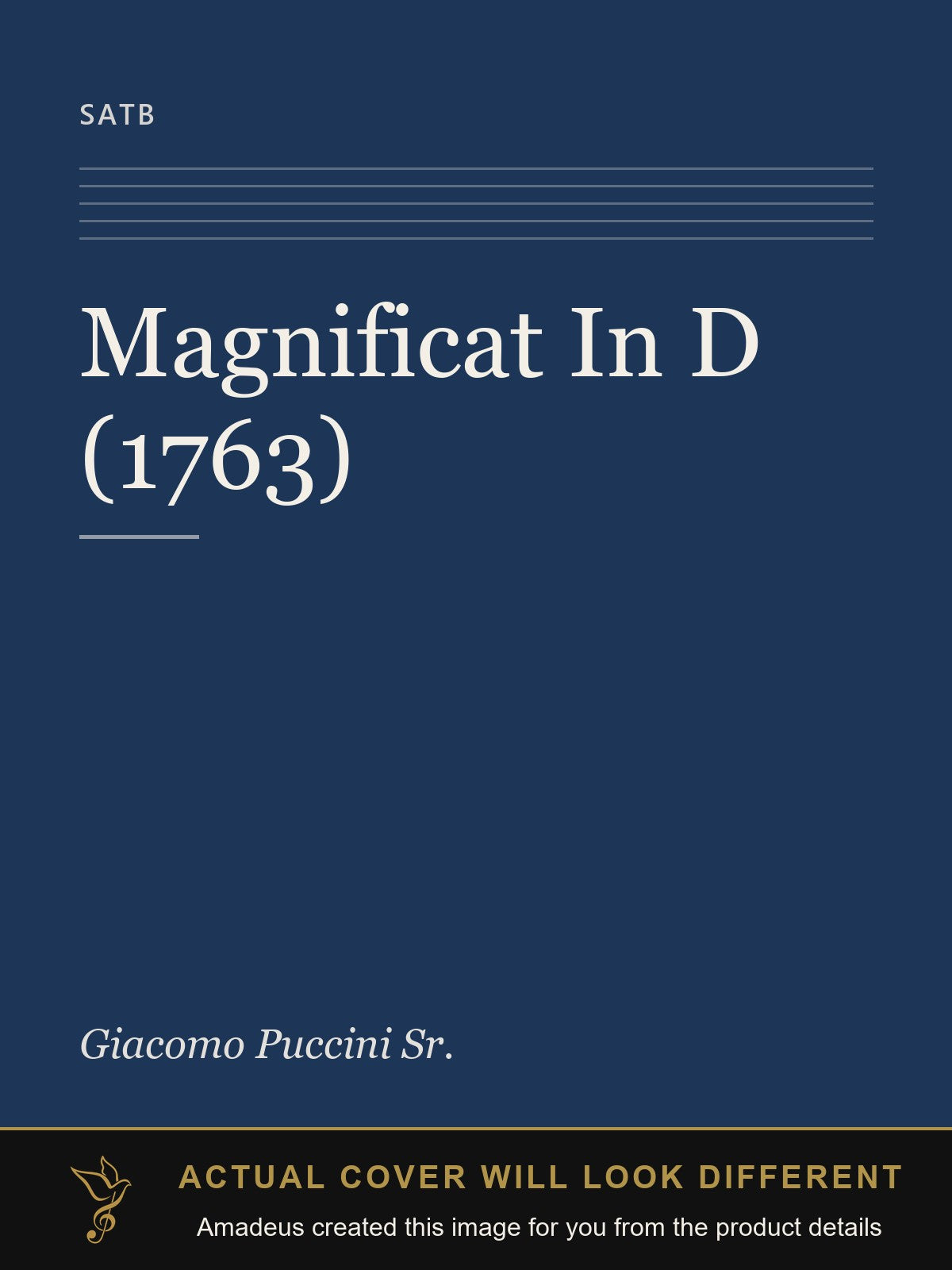 Magnificat In D (1763) - Amadeus created this image from the product details; the actual cover will look different