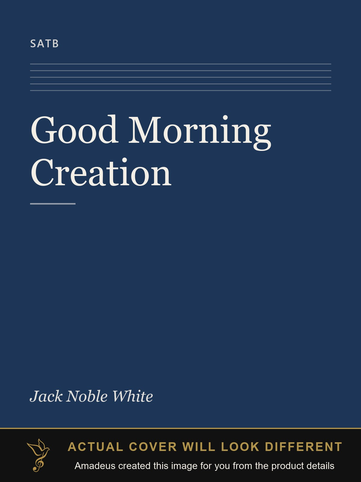 Good Morning Creation - Amadeus created this image from the product details; the actual cover will look different