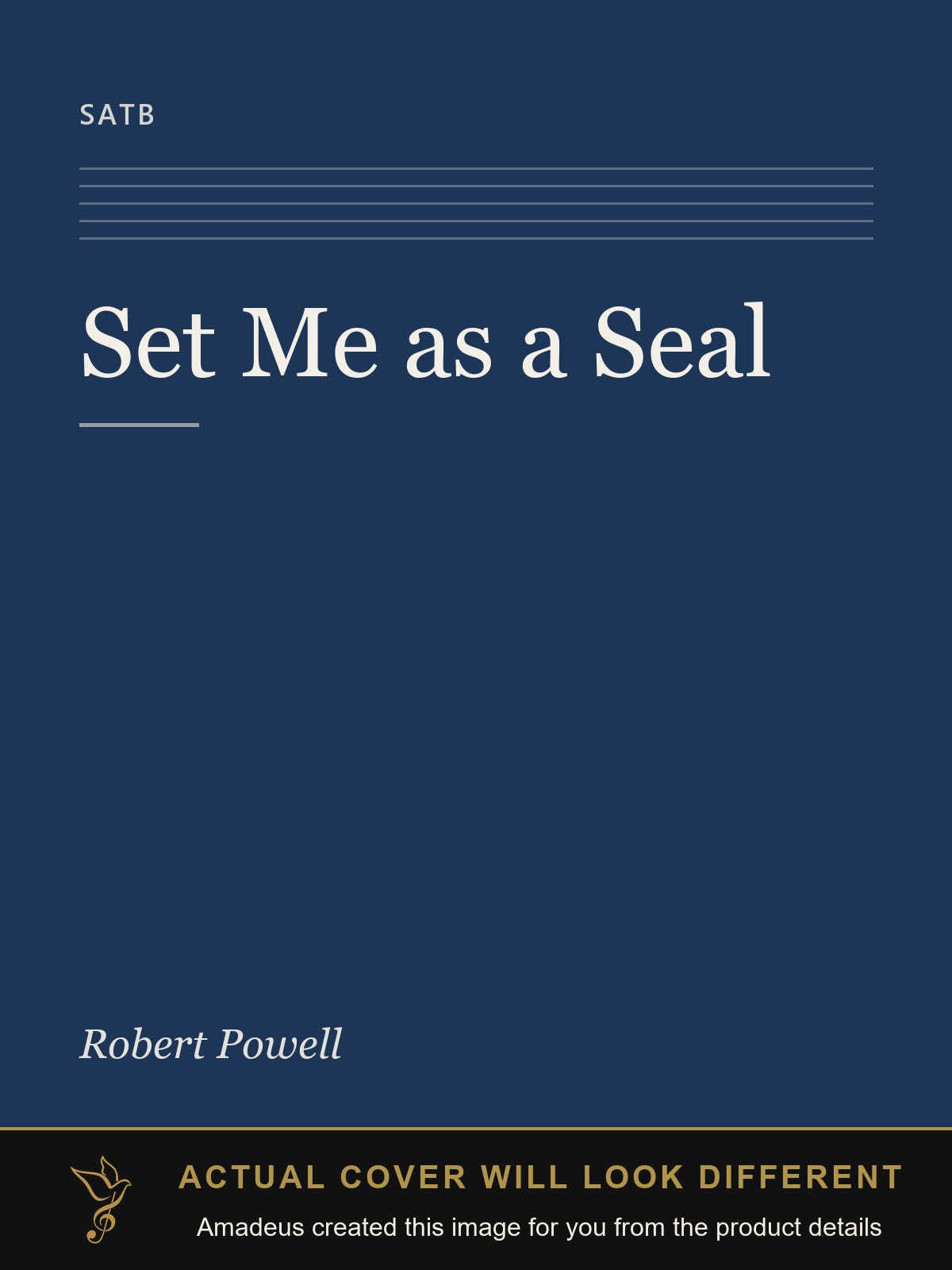 Set Me as a Seal - Amadeus created this image from the product details; the actual cover will look different