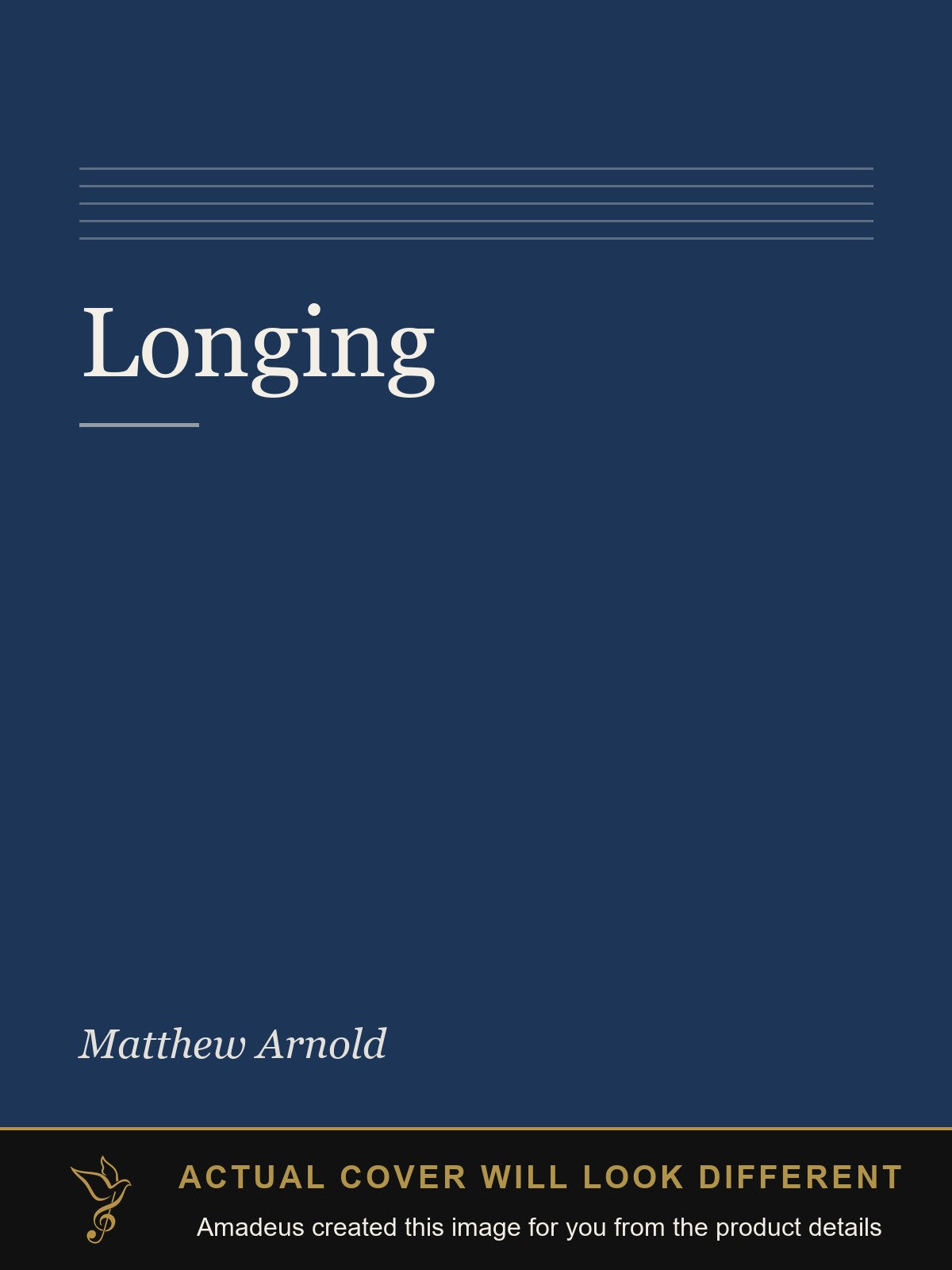 Longing - Amadeus created this image from the product details; the actual cover will look different