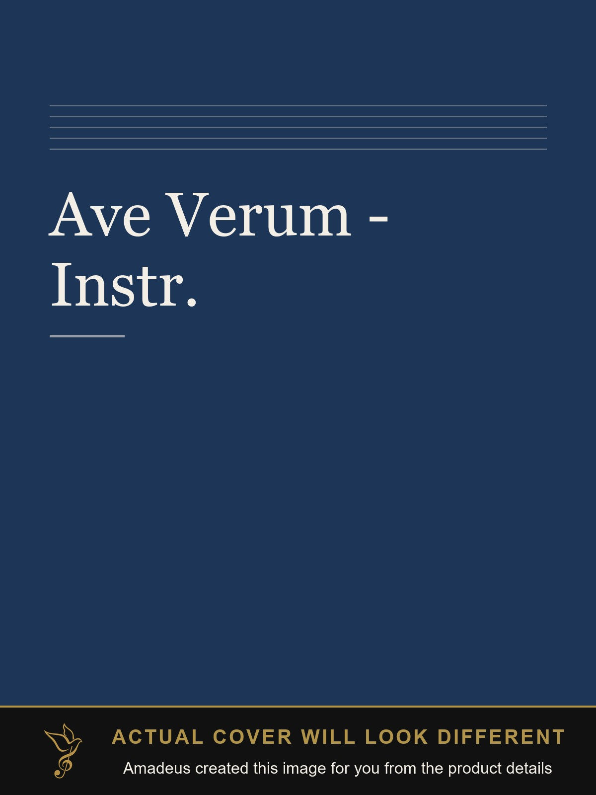 Ave Verum - Instr. - Amadeus created this image from the product details; the actual cover will look different