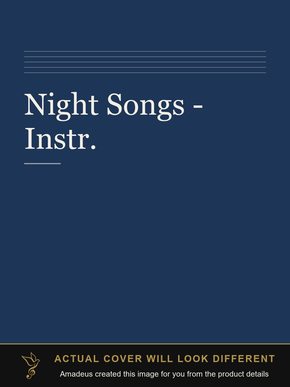 Night Songs - Instr. - Amadeus created this image from the product details; the actual cover will look different