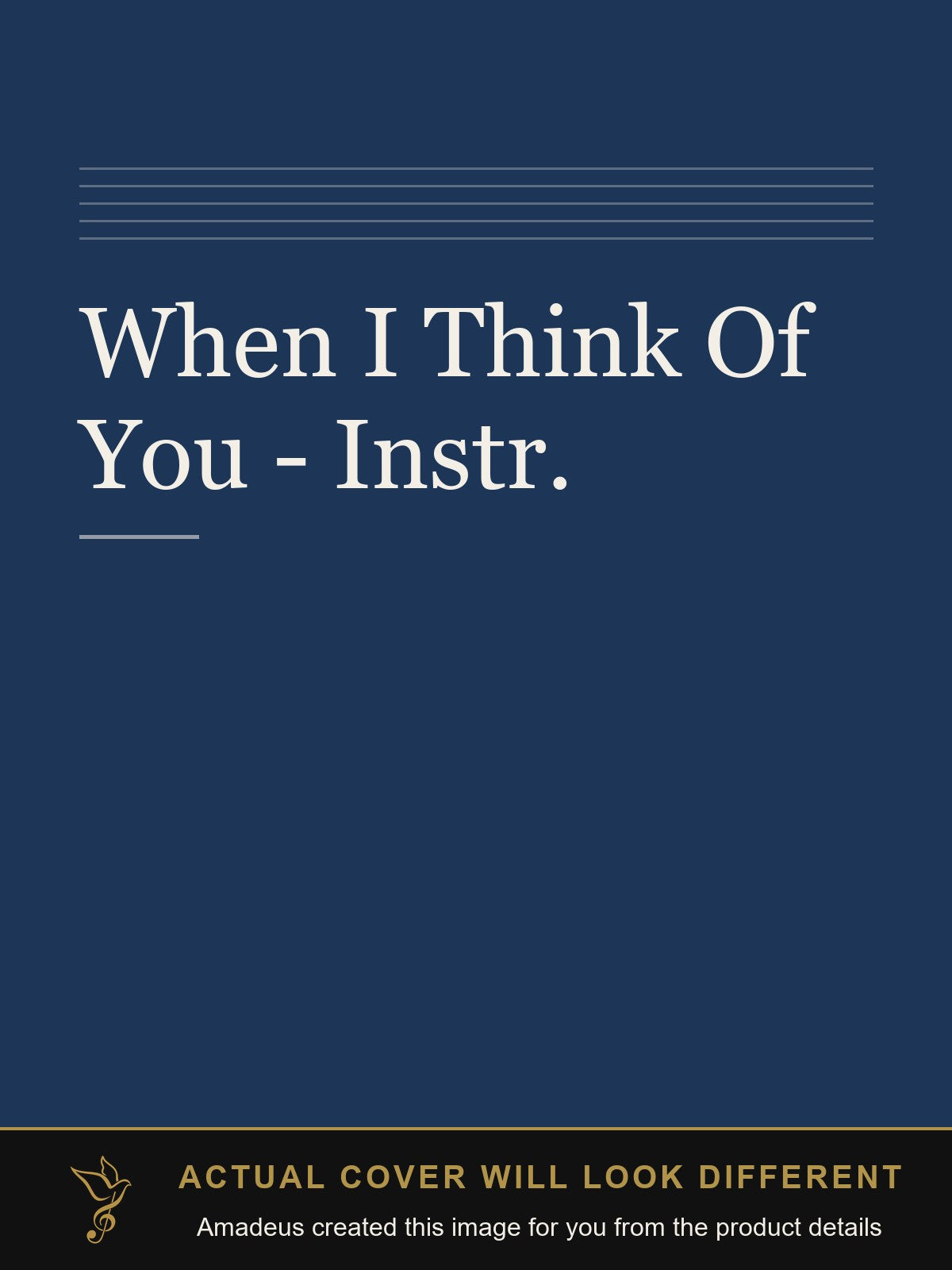 When I Think Of You - Instr. - Amadeus created this image from the product details; the actual cover will look different