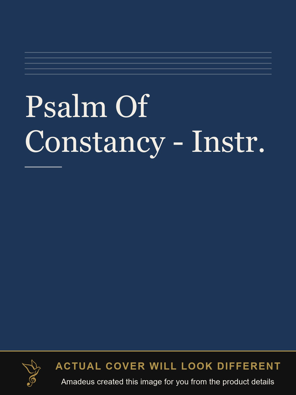 Psalm Of Constancy - Instr. - Amadeus created this image from the product details; the actual cover will look different