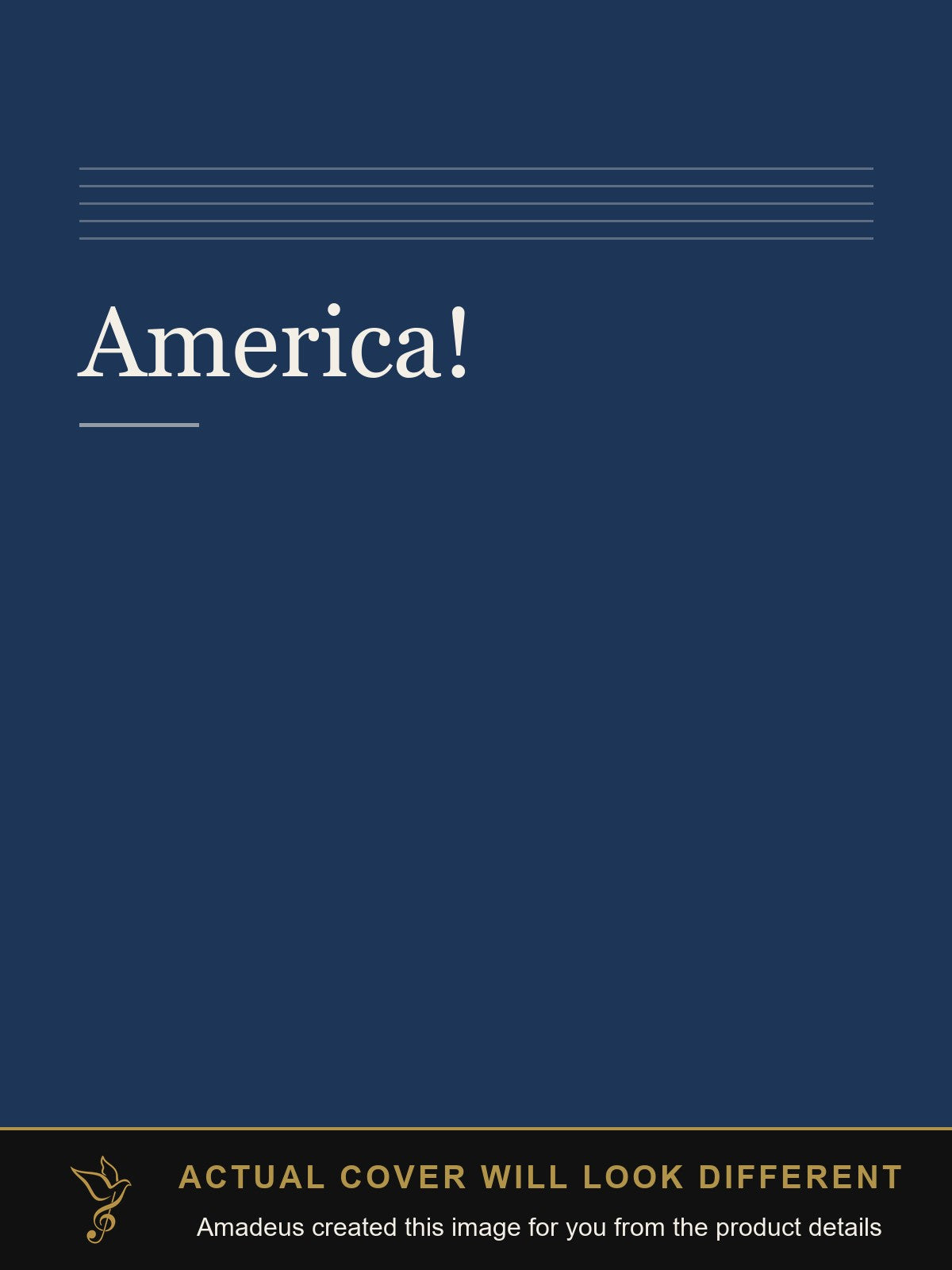 America! - Amadeus created this image from the product details; the actual cover will look different