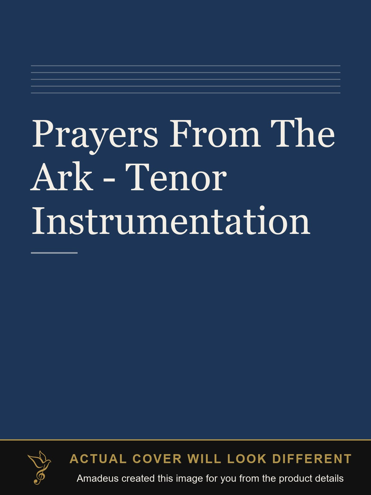 Prayers From The Ark - Tenor Instrumentation - Amadeus created this image from the product details; the actual cover will look different