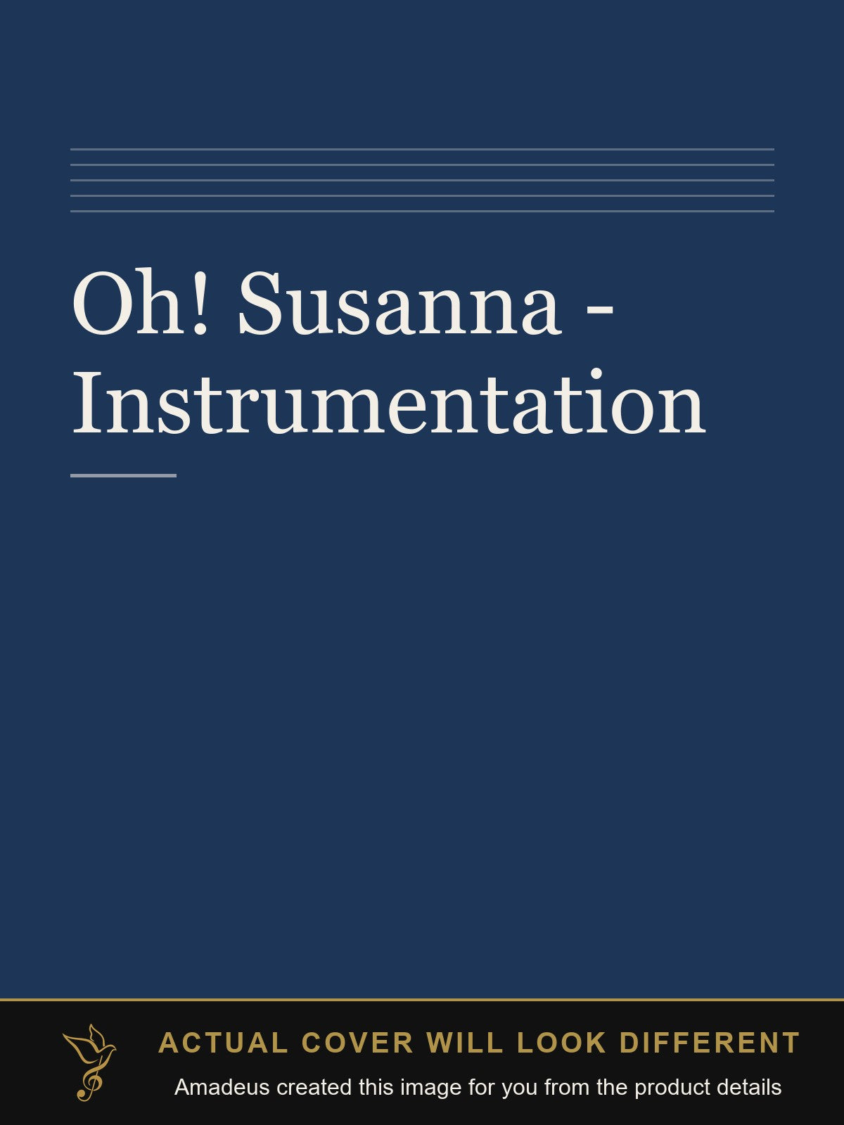 Oh! Susanna - Instrumentation - Amadeus created this image from the product details; the actual cover will look different