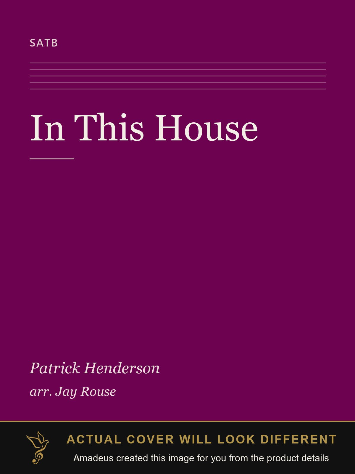 In This House - Amadeus created this image from the product details; the actual cover will look different