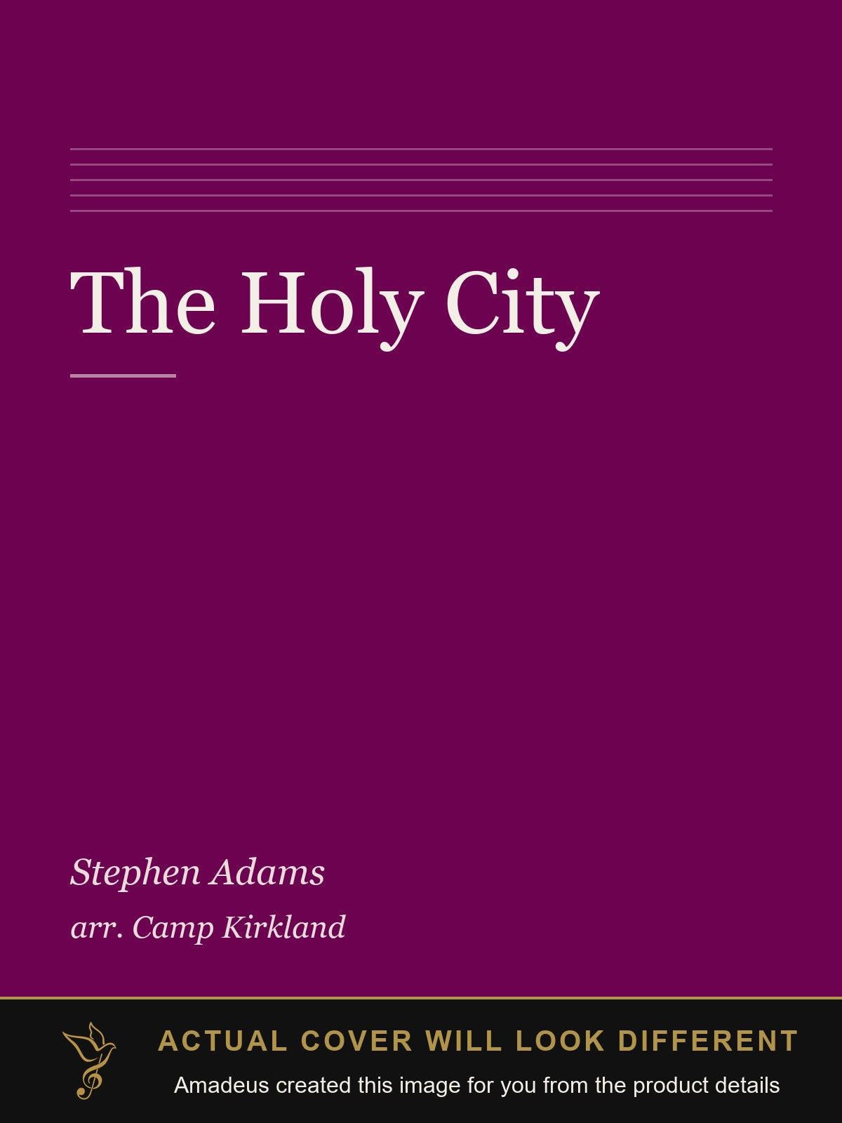 The Holy City - Amadeus created this image from the product details; the actual cover will look different