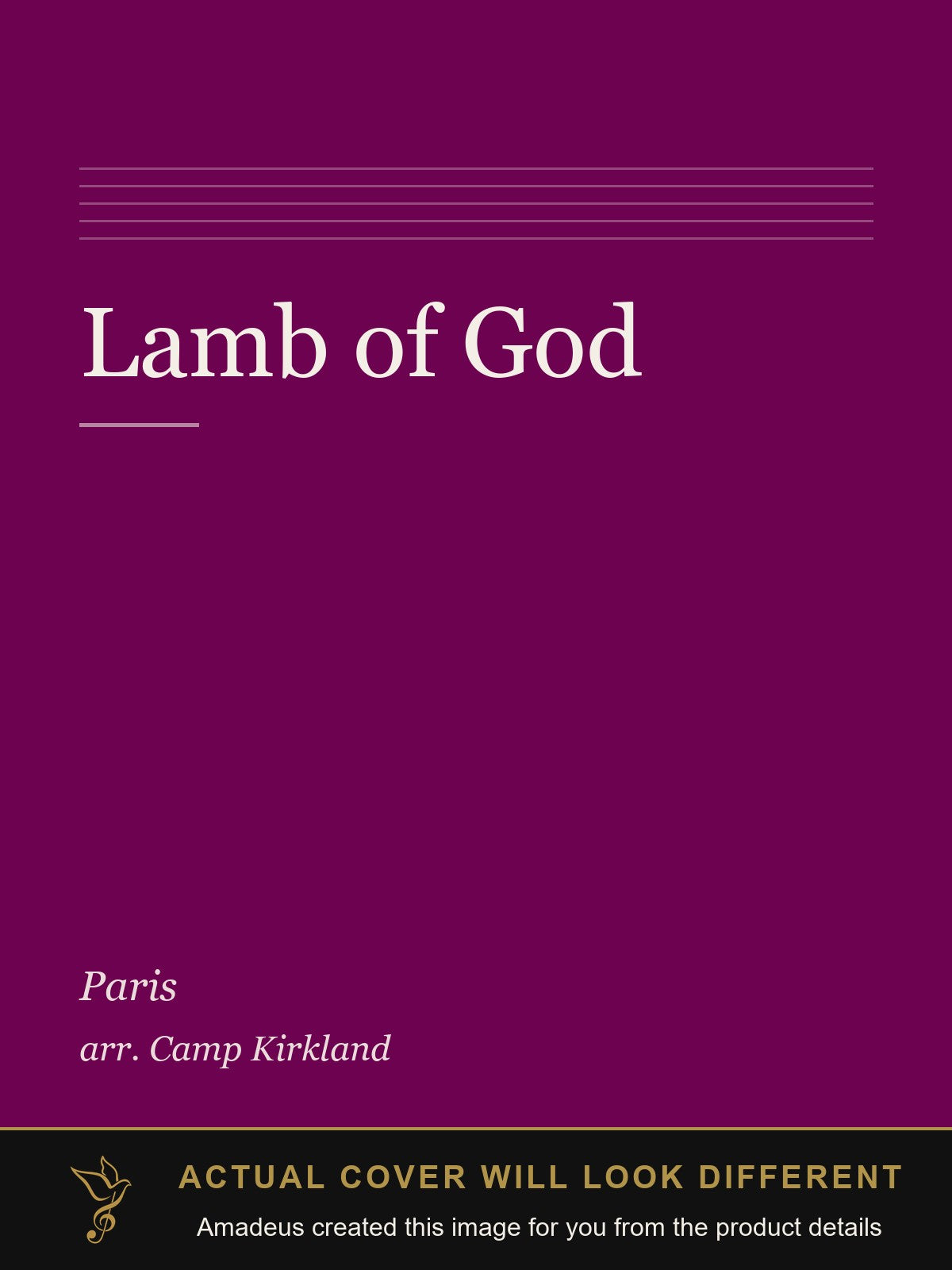 Lamb of God - Amadeus created this image from the product details; the actual cover will look different