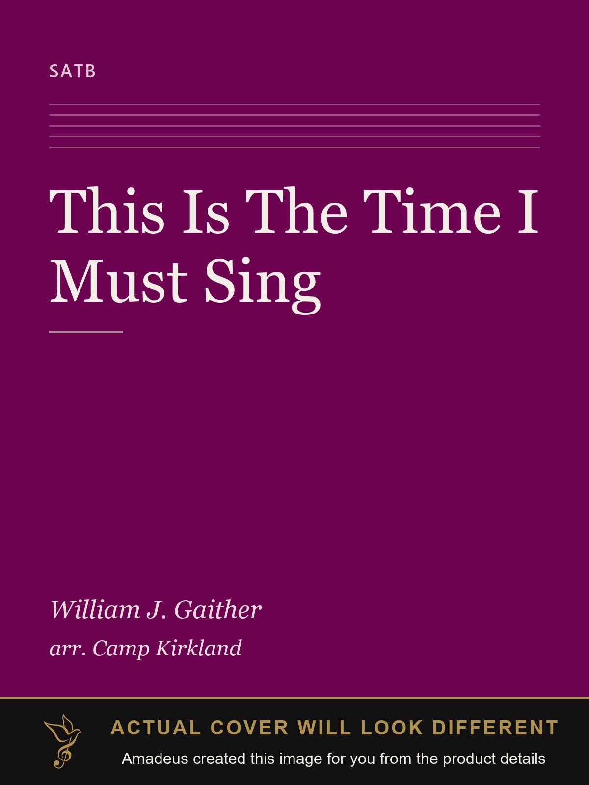 This Is The Time I Must Sing - Amadeus created this image from the product details; the actual cover will look different