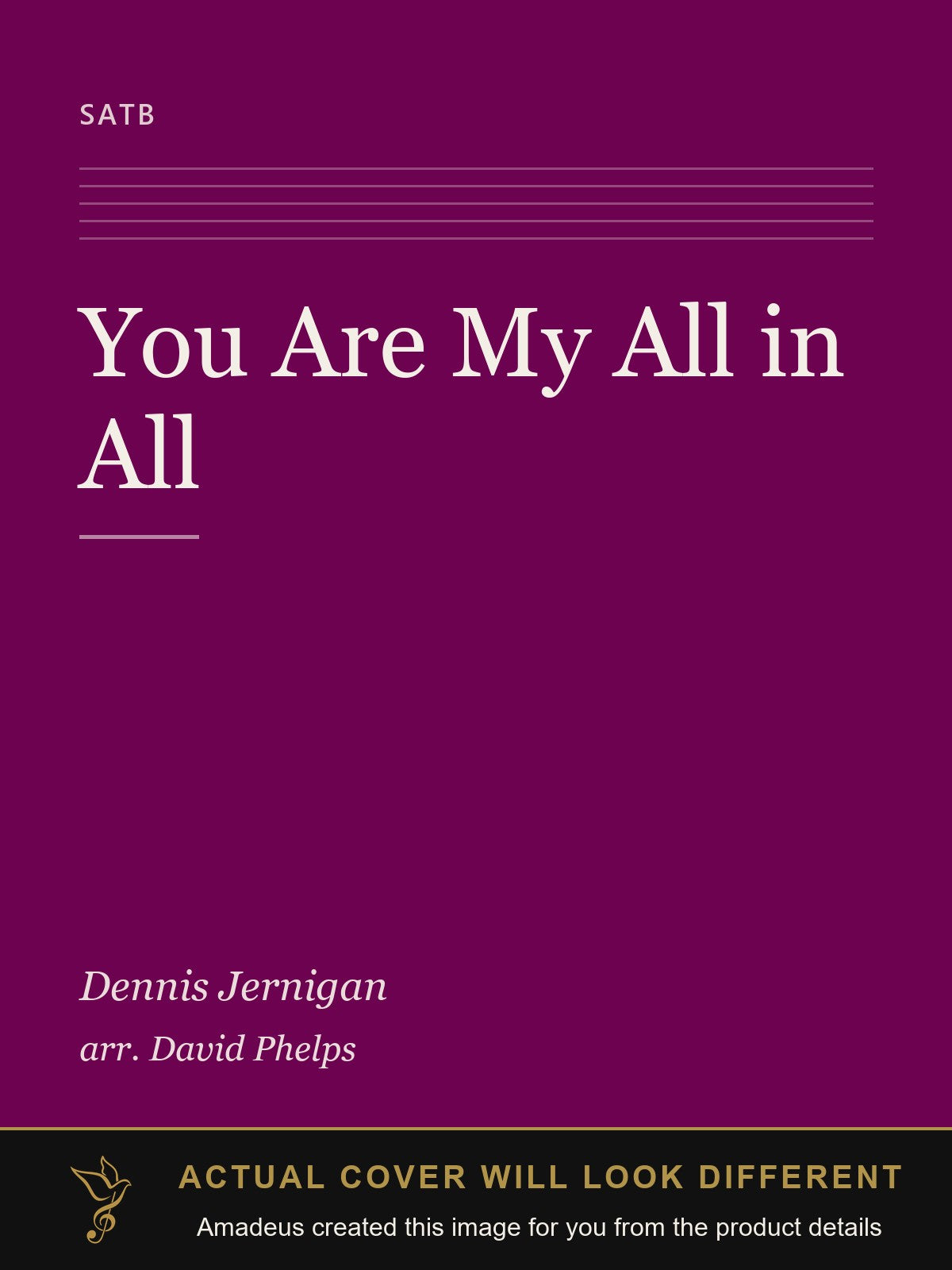 You Are My All in All - Amadeus created this image from the product details; the actual cover will look different